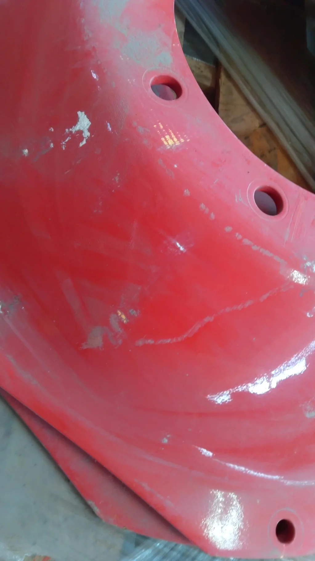 USED DISC 34" Fendt Red 10 Bolt Waffle Center (16-29.25) 8.25" BSGood Condition
