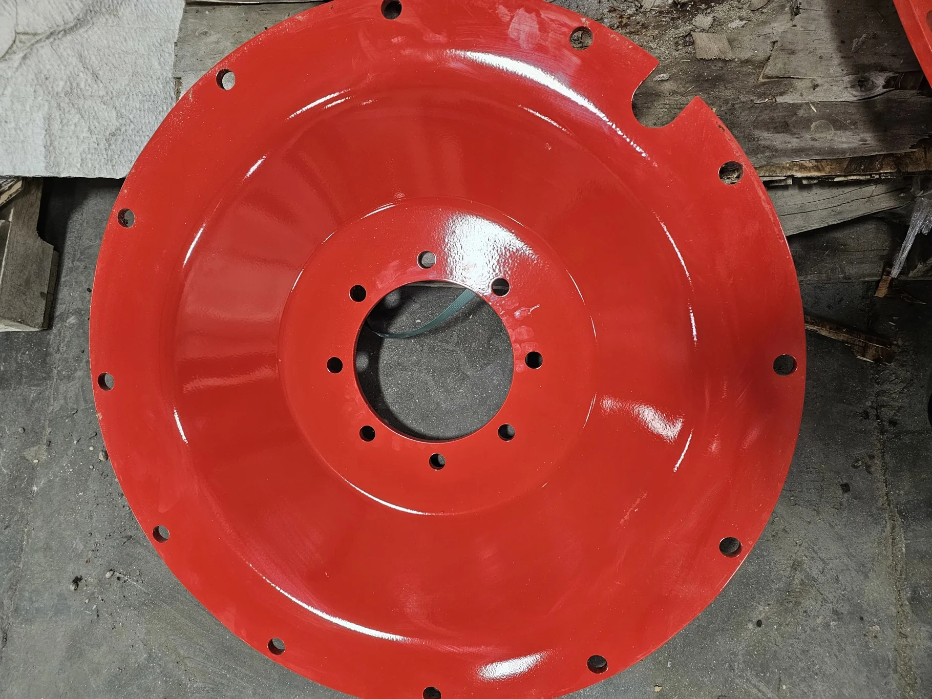 USED DISC 38" Fendt Red 8 Bolt Stub Disc center (8-10.75-8.75) (scratches) image 6