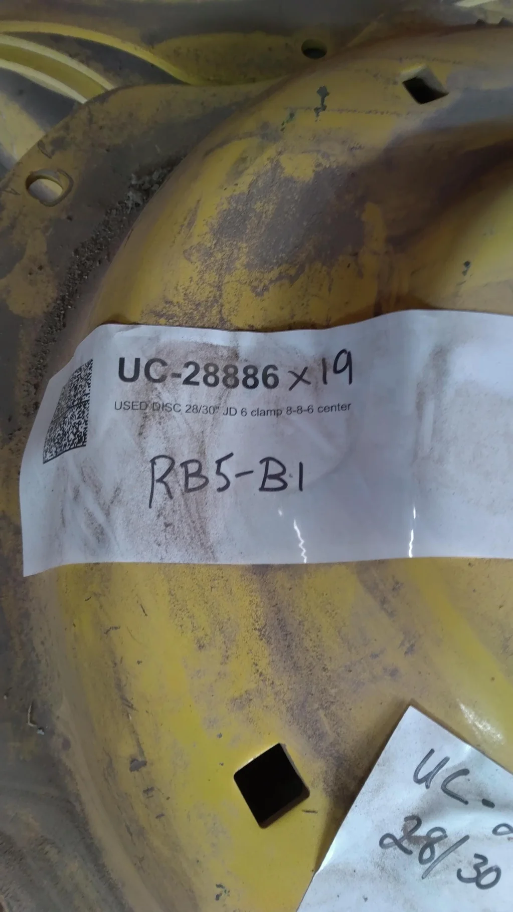 USED DISC 28/30" JD 6 clamp 8-8-6 center image 4