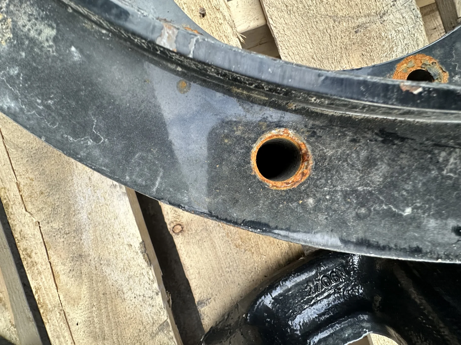 Take Off 15.50"OEM Black 12-Bolt Hub Extension (FRONT) w/Hardware (19.75" Diameter Pipe & M22-2.5P T image 7
