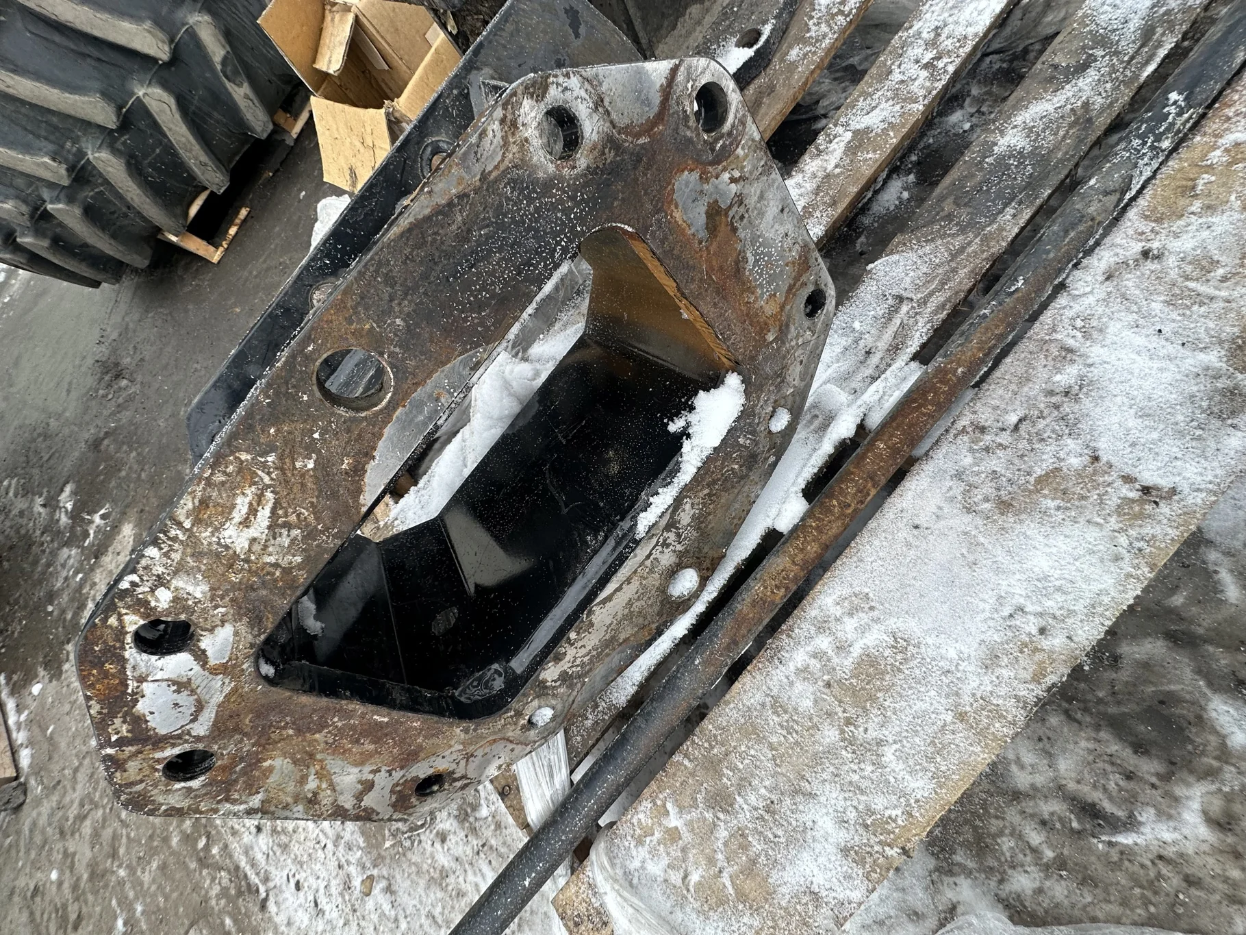 Used 10.5" Gloss Black Frame Extension Kit for Case 7250H for 30" Single Tire Rows - Good Condition image 2