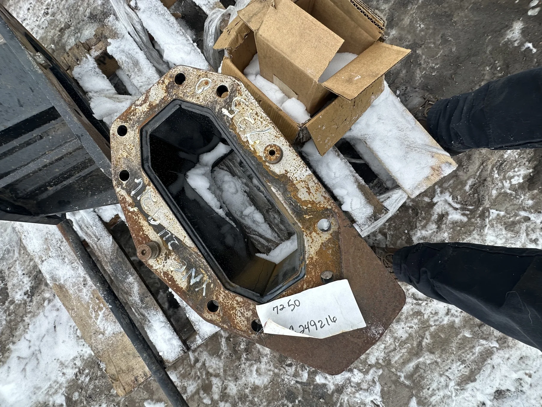 Used 10.5" Gloss Black Frame Extension Kit for Case 7250H for 30" Single Tire Rows - Good Condition image 4