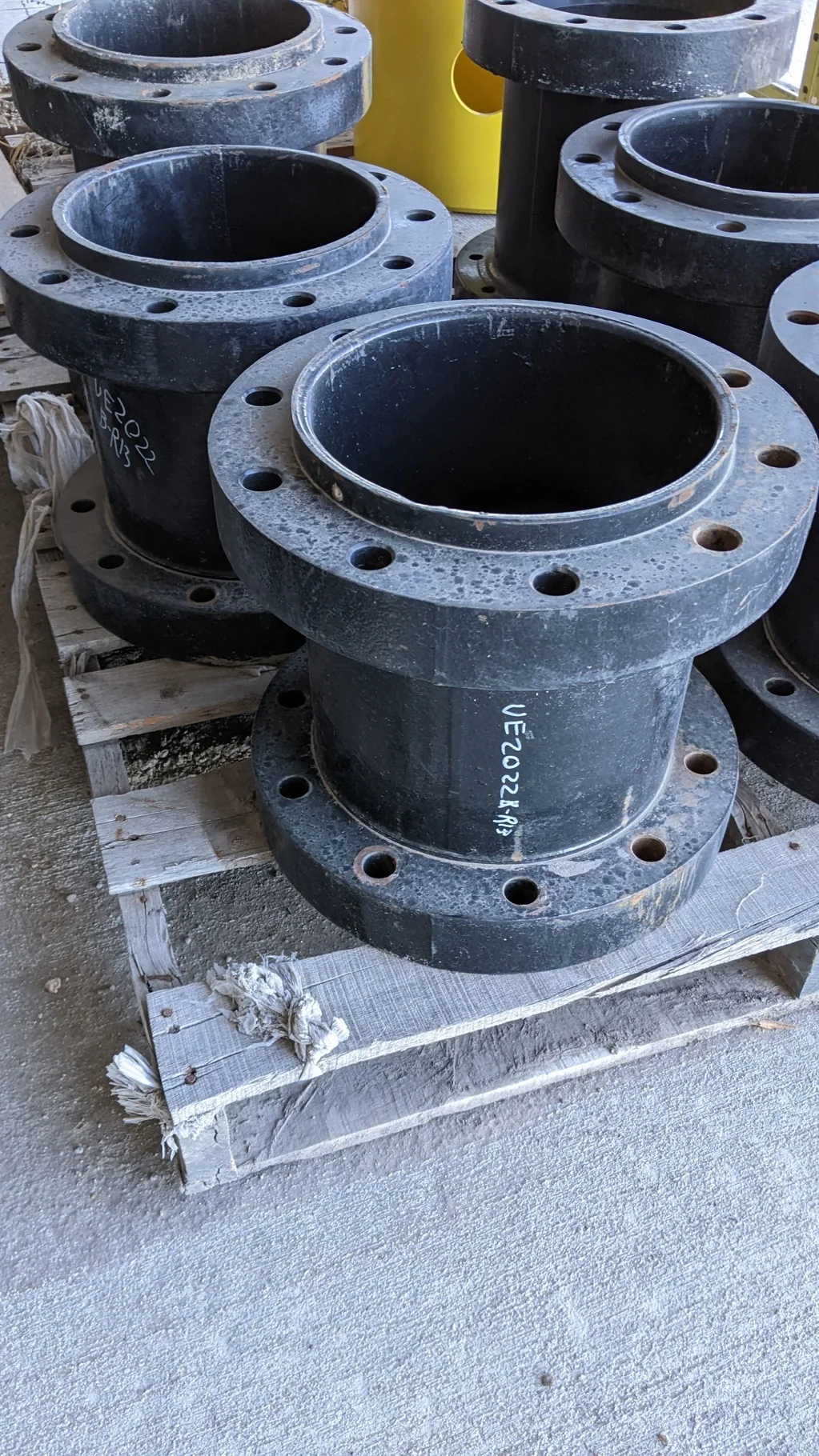 Used 13" 10 Bolt Black Hub Extensions, w/o Hardware