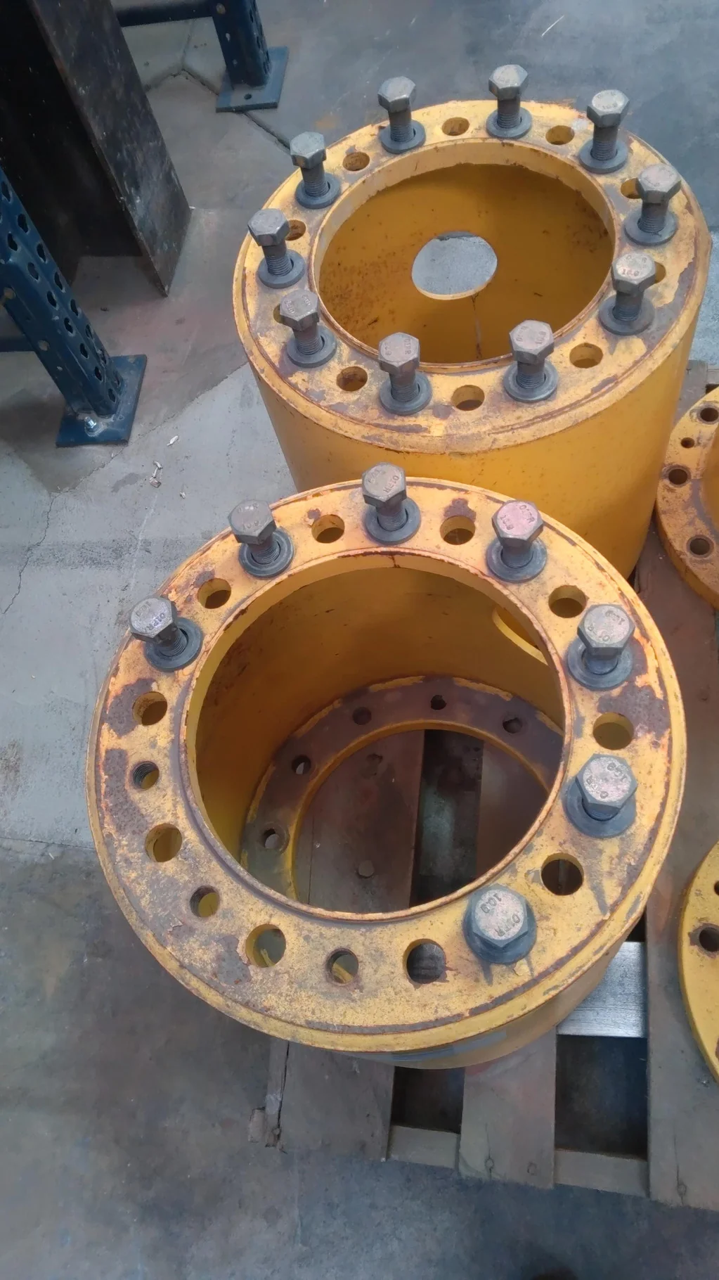 Used John Deere Yellow Sprayer Extension (scratched, rust showing on bolt holes)