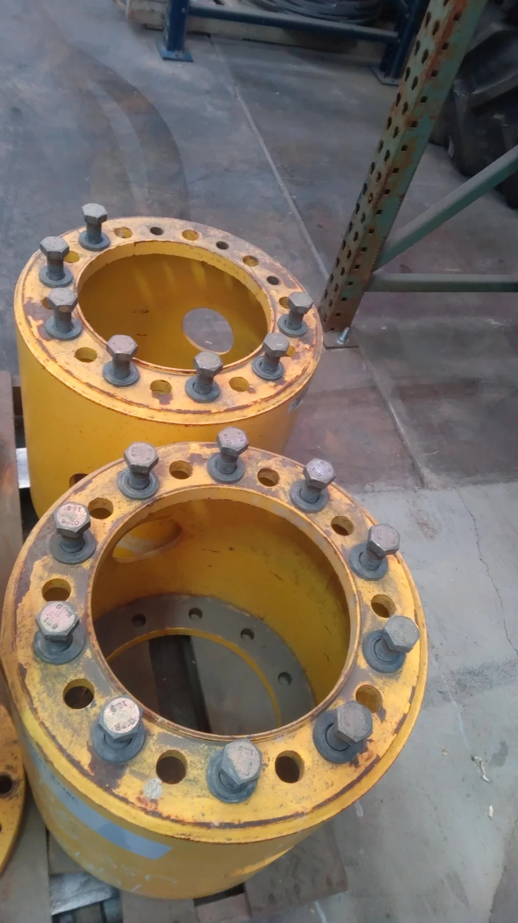 Used John Deere Yellow Sprayer Extension (scratched, rust showing on bolt holes) image 3