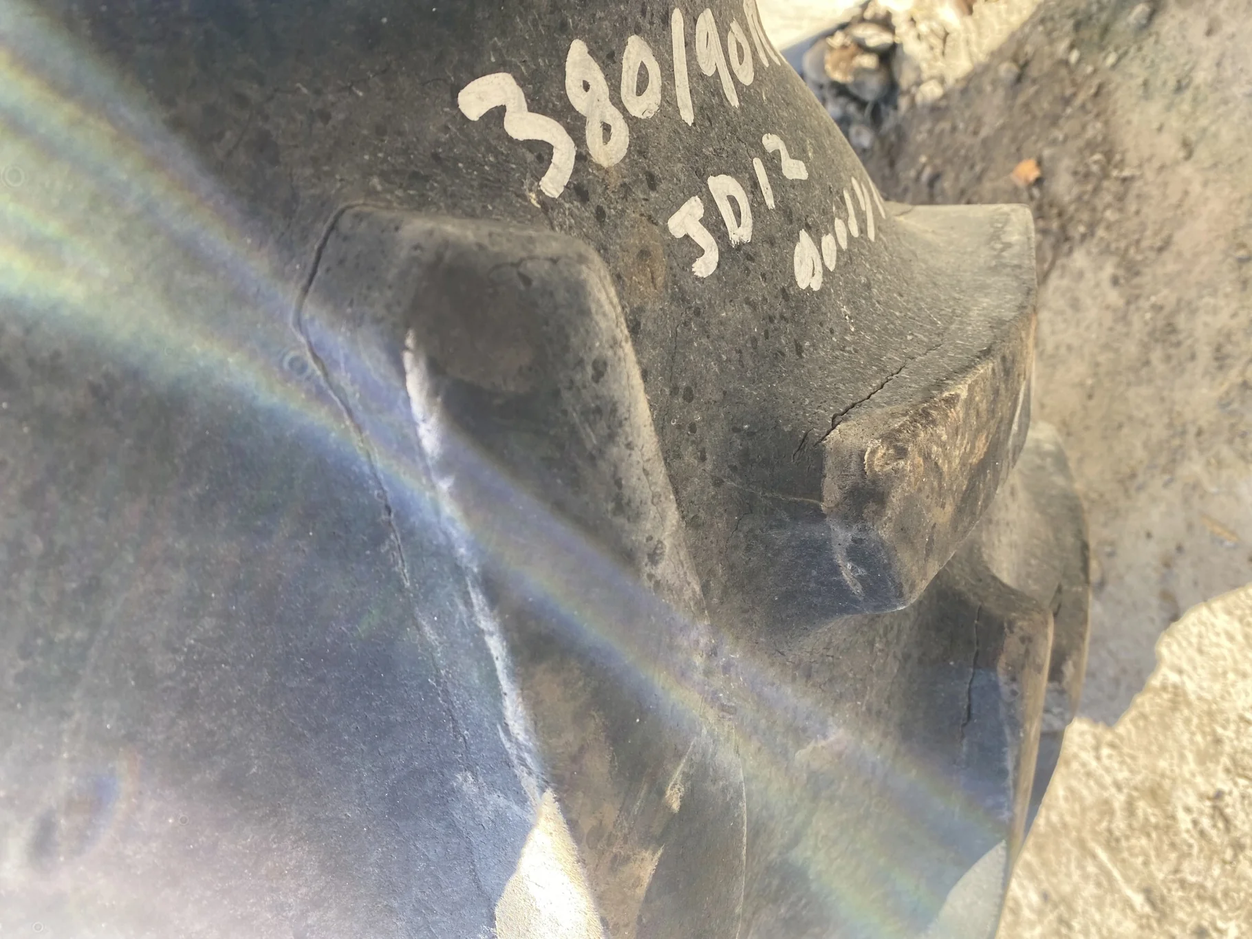 Used 65% 380/90R54 Goodyear Super Traction Radial DT800 R-1W 152A8/B TL - bead damage, roadwear, une image 8