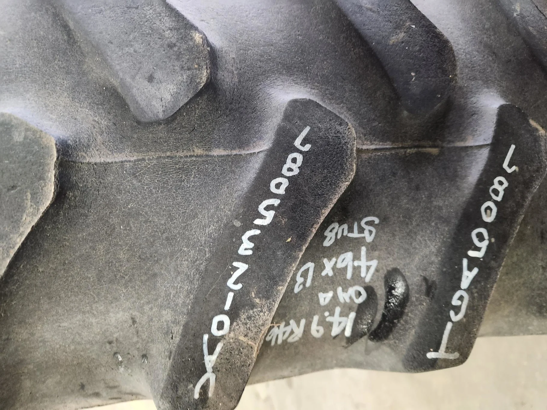 Used 14.9R46 145B Firestone Radial All Traction 23 R-1 TL 40%