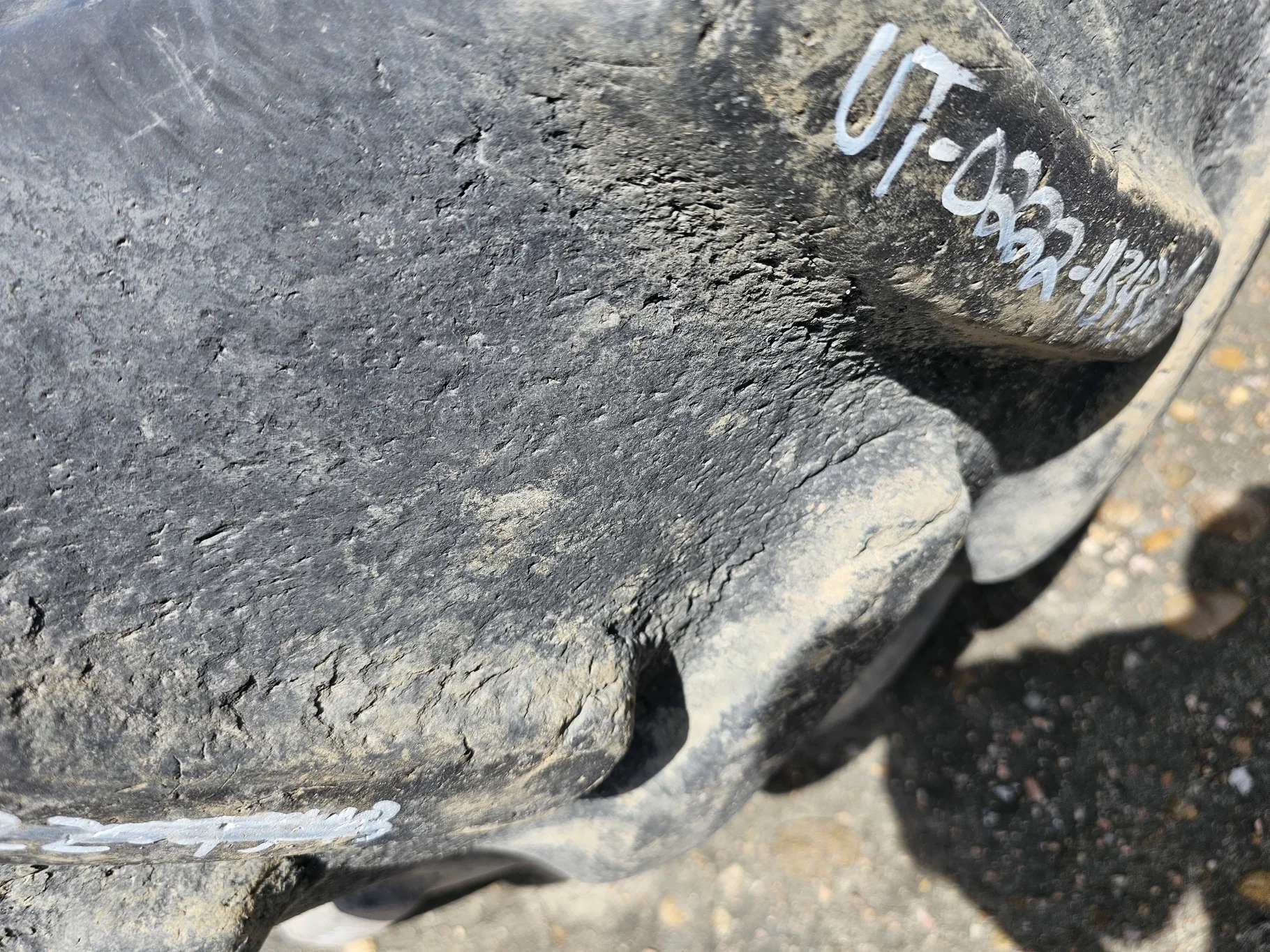 Used 40% 380/80R38 Goodyear Super Traction Radial R-1W (142D) TL (Stubble, Lug Cuts, Weathering betw image 4