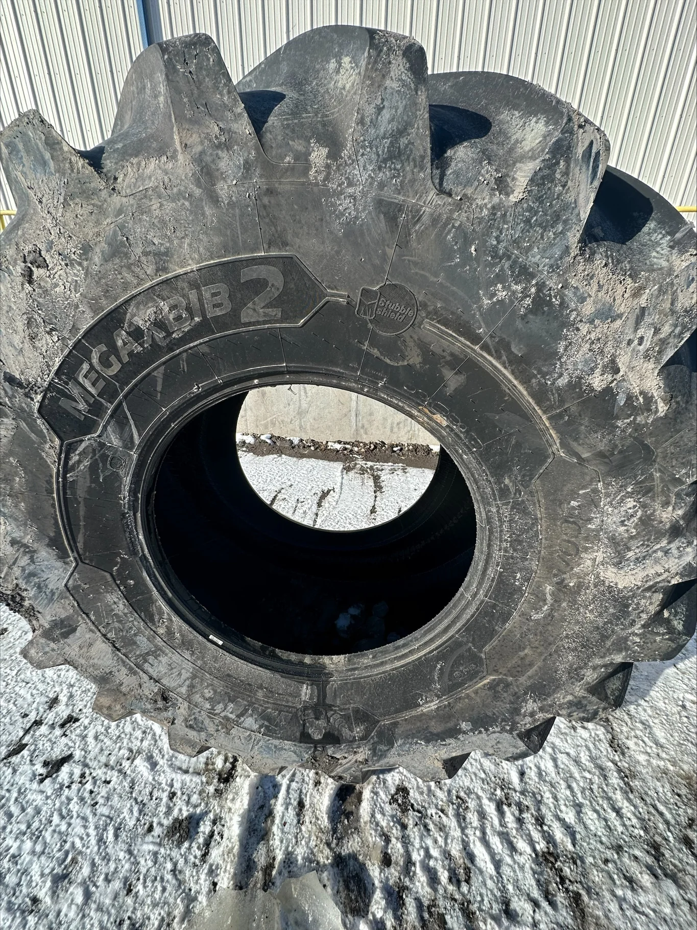 Used 99% 900/60R32 Michelin MegaXBib 2 R-1W 181A8/181B TL - Excellent Condition (lug Cuts, Stubble, image 2