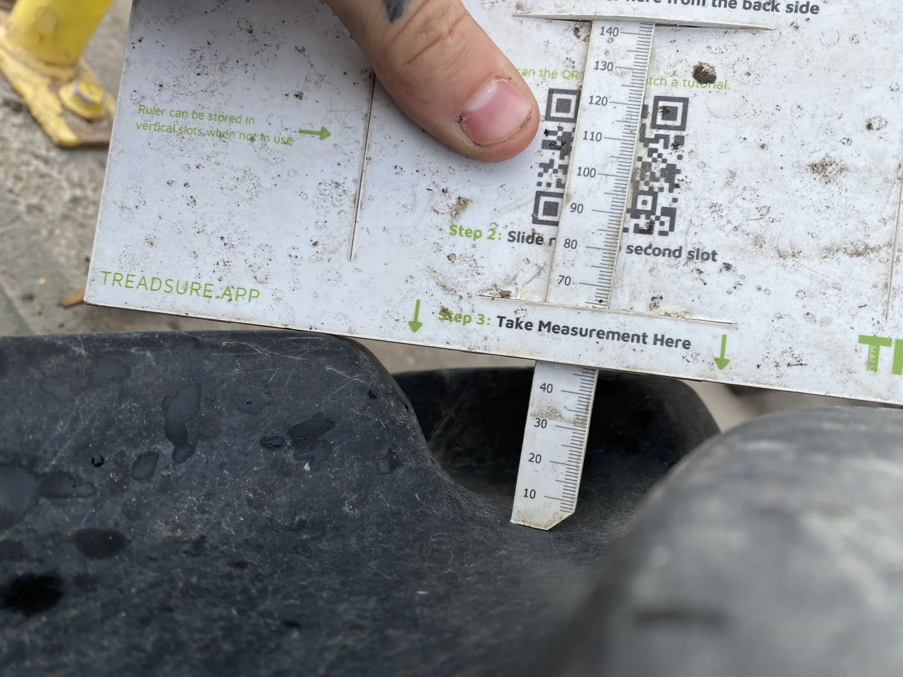 Used 85% 380/90R50 Firestone Radial 9000 R-1W (151A8) TL   _x000D_
(Lug Cuts, Chunks Missing, Cuts B image 3