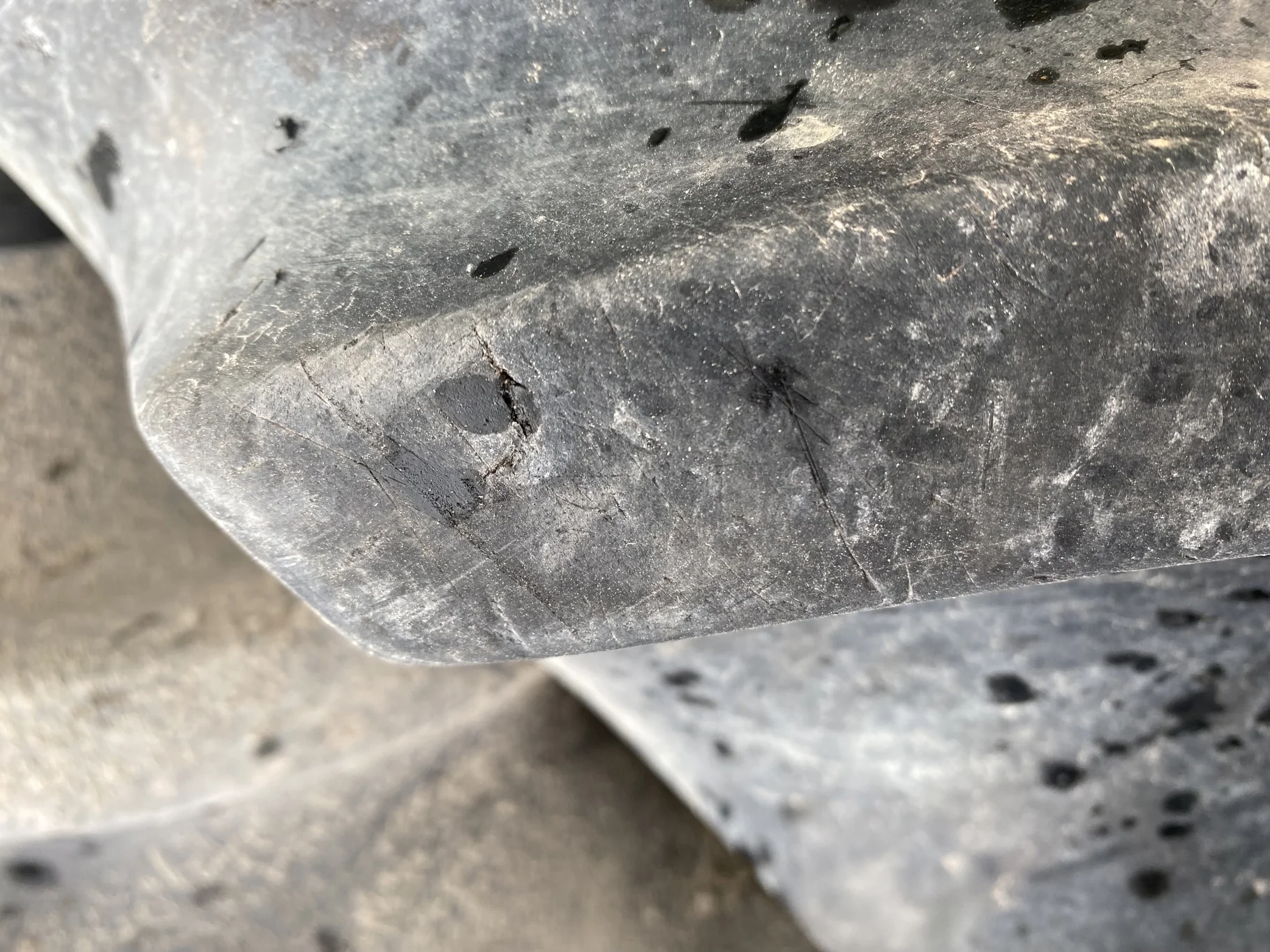 Used 85% 380/90R50 Firestone Radial 9000 R-1W (151A8) TL   _x000D_
(Lug Cuts, Chunks Missing, Cuts B image 8