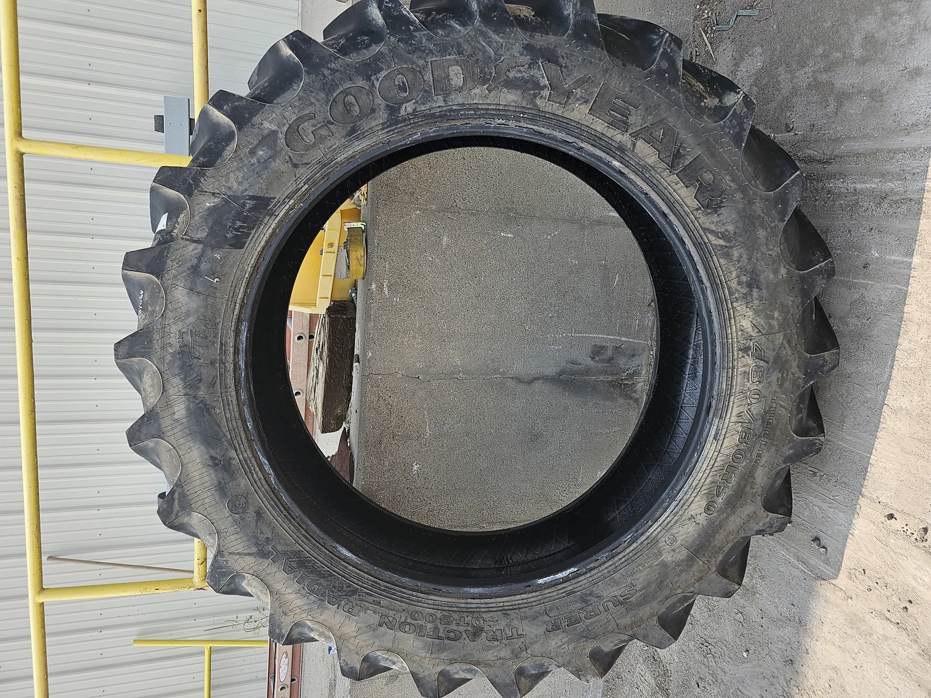 Used 90% 480/80R50 Goodyear Super Traction Radial DT800 R-1W (159D) (Lug Cuts) - Good Condition image 2