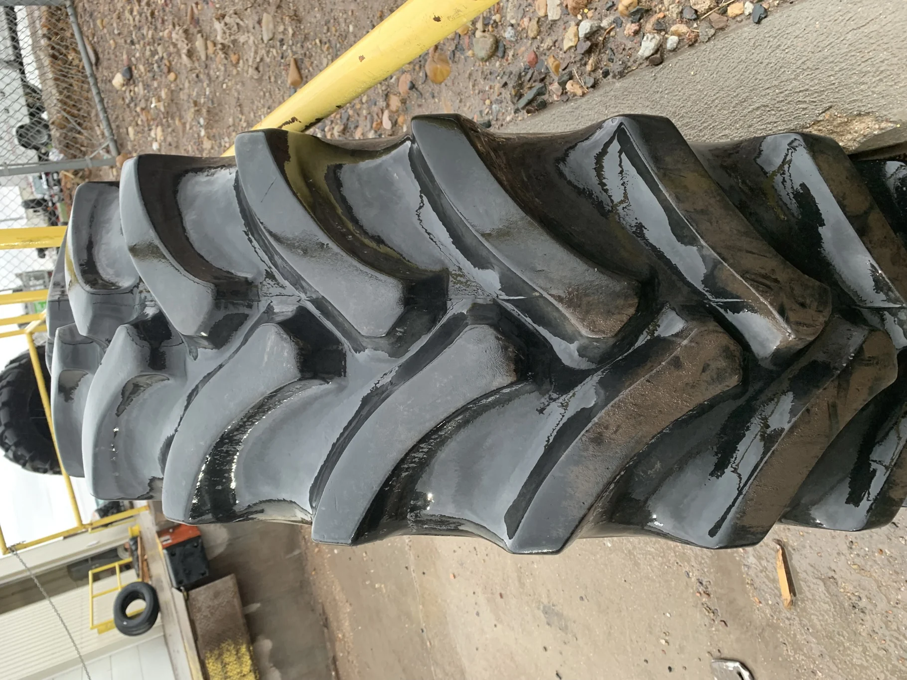 Used 60% 480/70R34 Firestone Radial 9000 R-1W (155B) TL - Fair Condition  _x000D_
(Massive Lug Cuts image 2