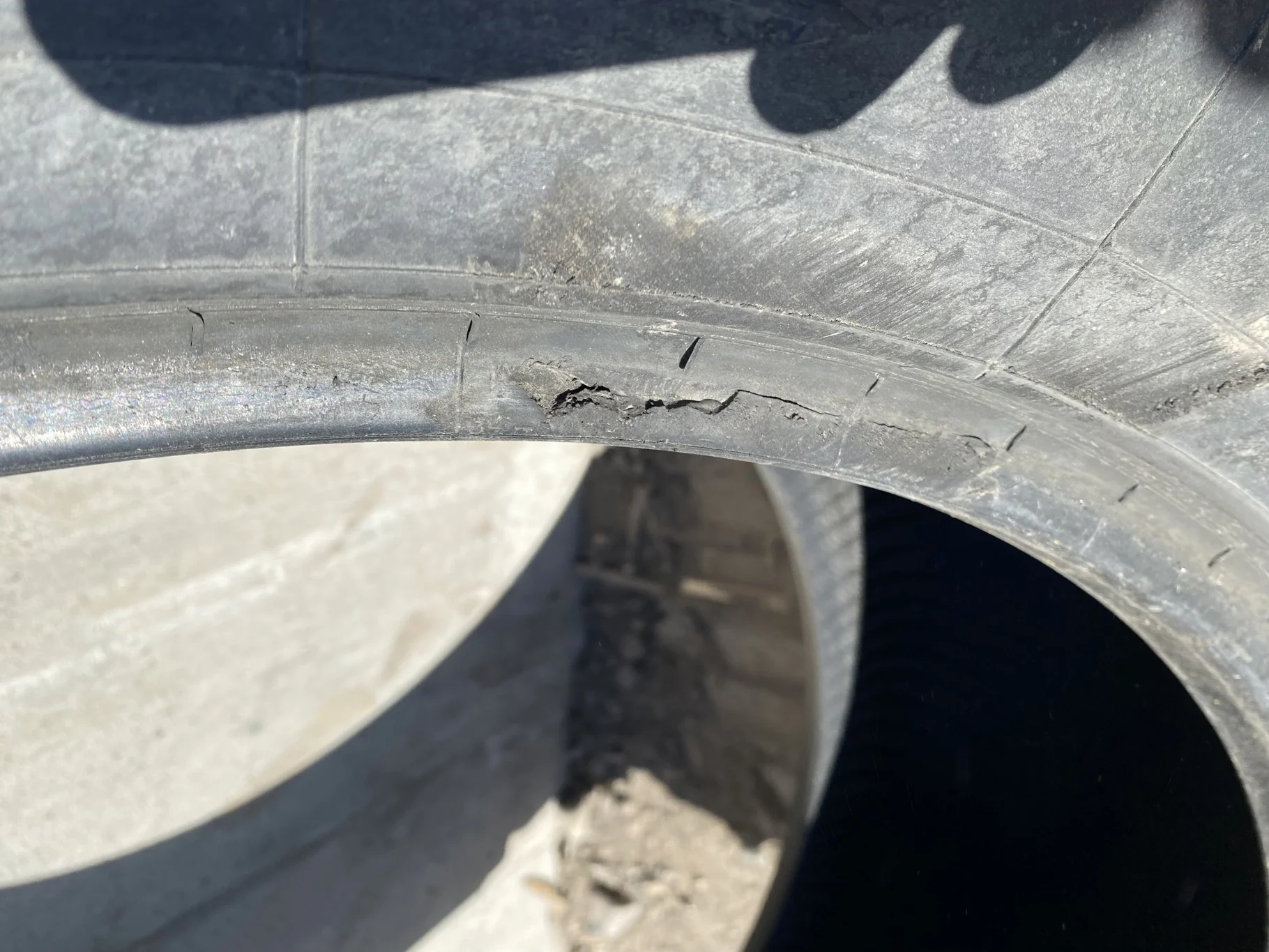 Used 80% 480/70R34 Firestone Radial 9000 R-1W 155B TL Stubble Weathering Lug Cuts image 4