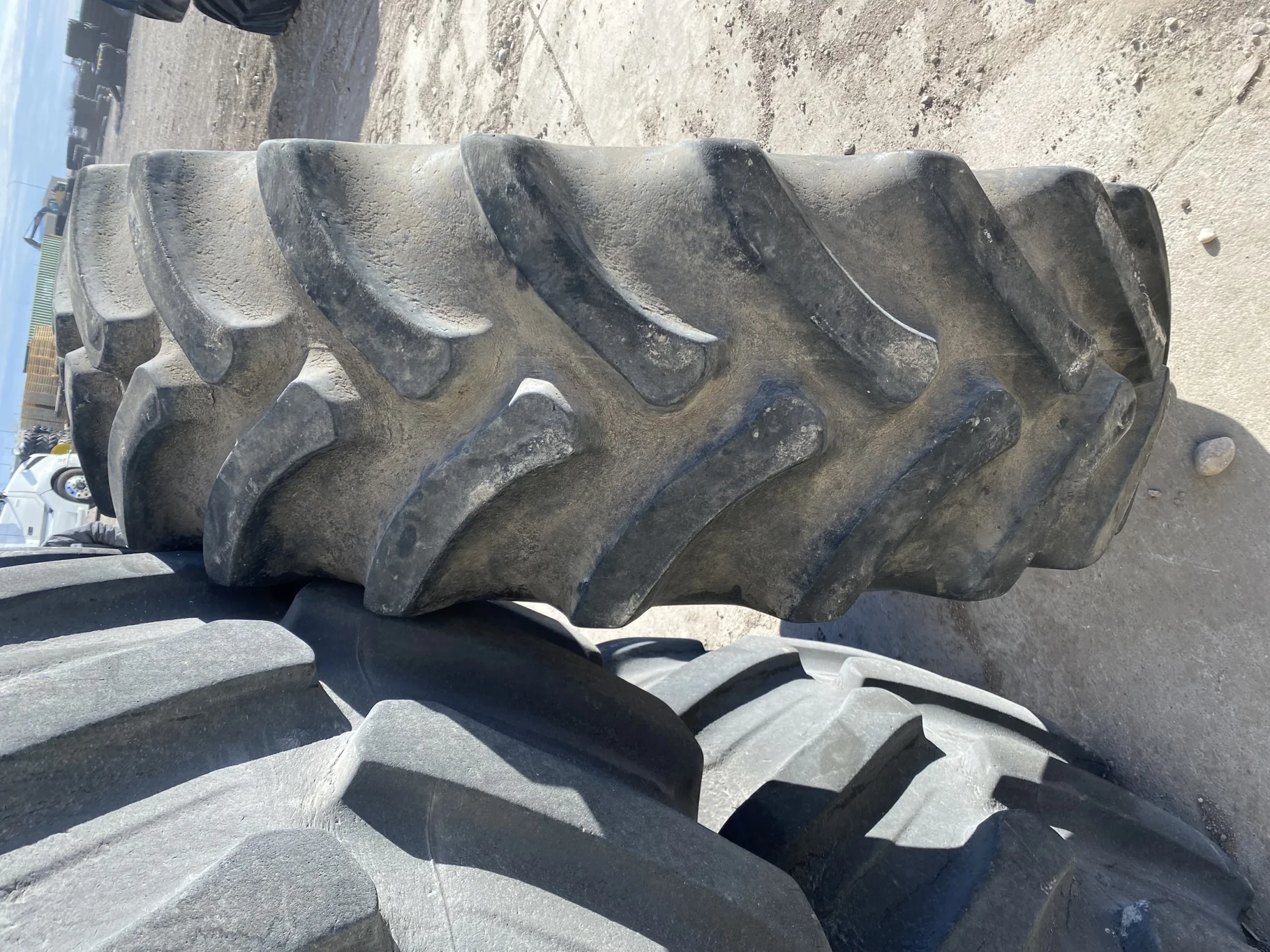 Used 80% 480/70R34 Firestone Radial 9000 R-1W 155B TL Stubble Weathering Lug Cuts image 8