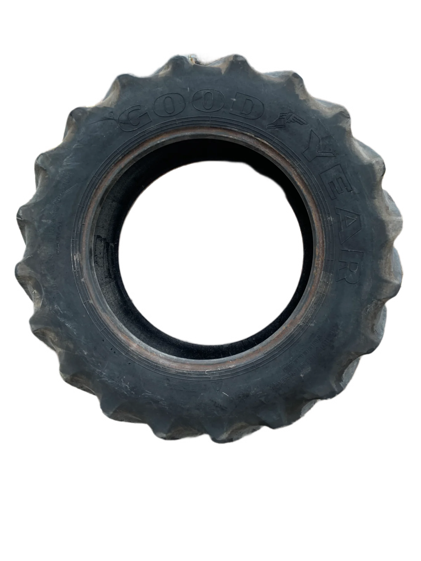 Used 65% 420/85R34 Goodyear Super Traction Radial  _x000D_
(Stubble, Weathering Between Lugs, Damage image 2