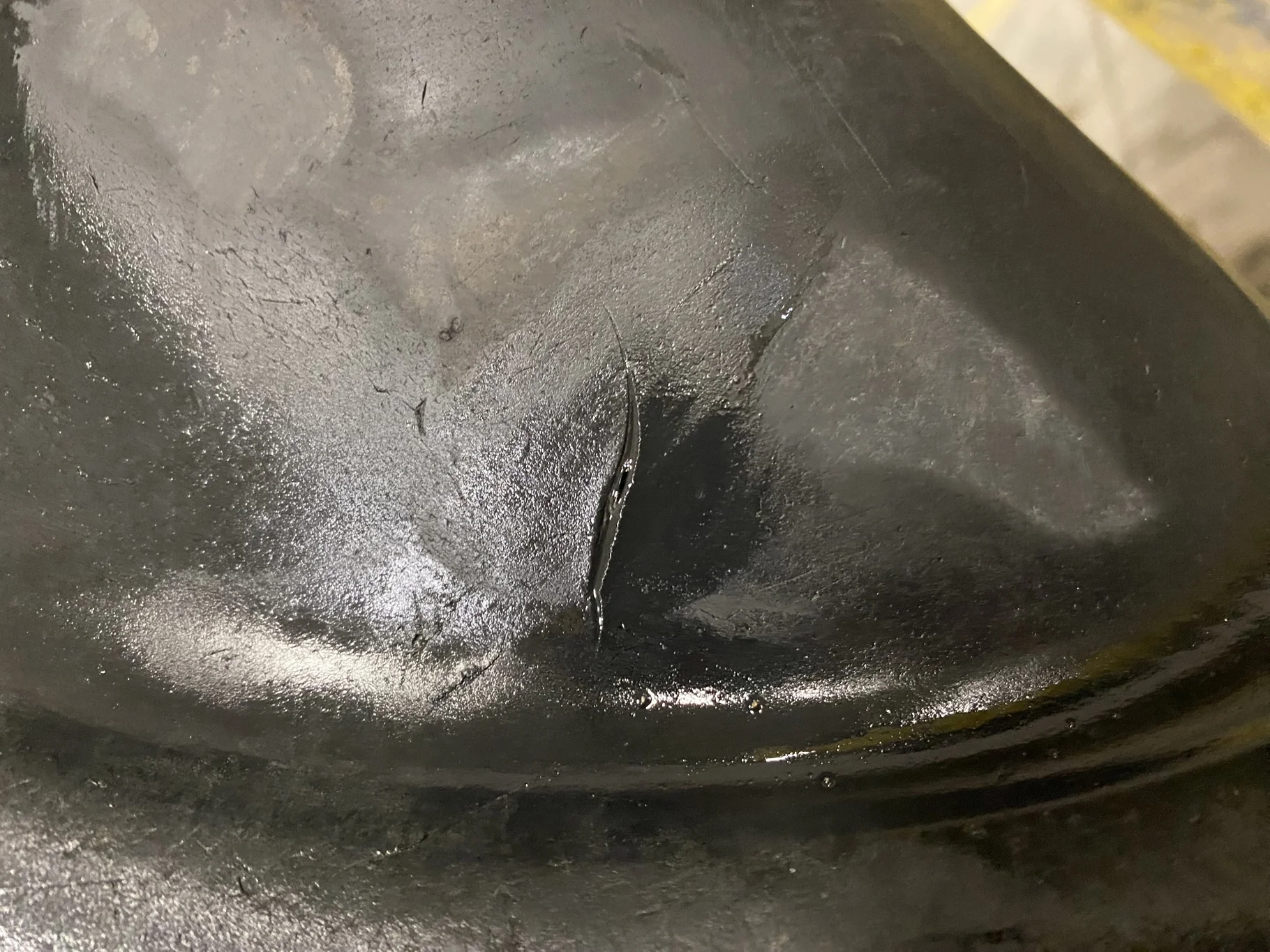 Used 65% 320/85R28 Firestone Performer 85 R-1W (124D) TL _x000D_
(Lug Cuts, Stubble, Weathering, Cut image 5