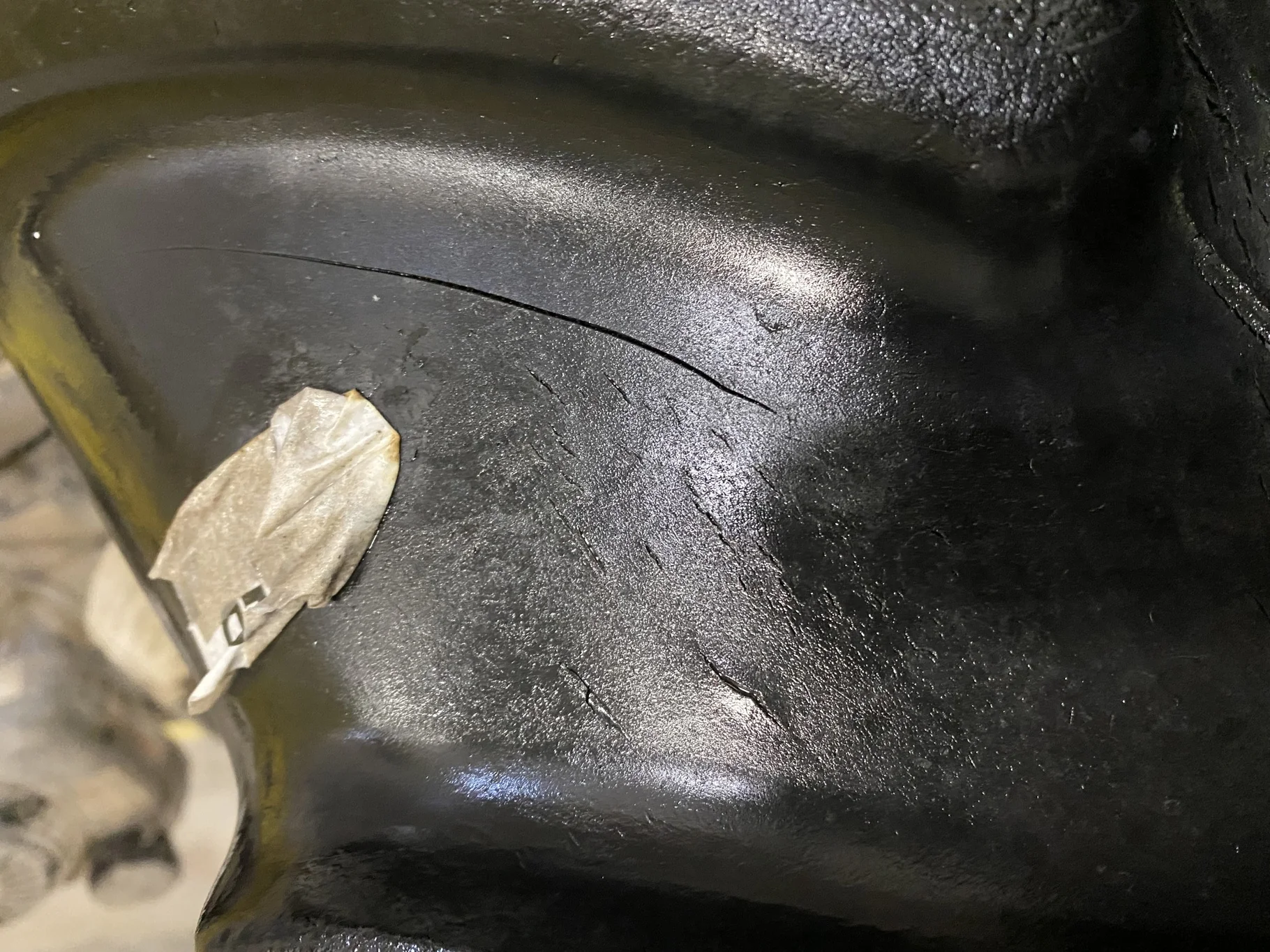Used 65% 320/85R28 Firestone Performer 85 R-1W (124D) TL _x000D_
(Lug Cuts, Stubble, Weathering, Cut image 9