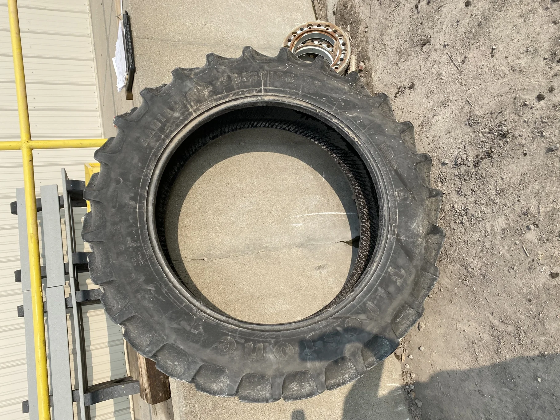 Used 35% 380/80R38 Firestone Radial All Traction DT R-1W 142B TL Poor Condition Stubble,