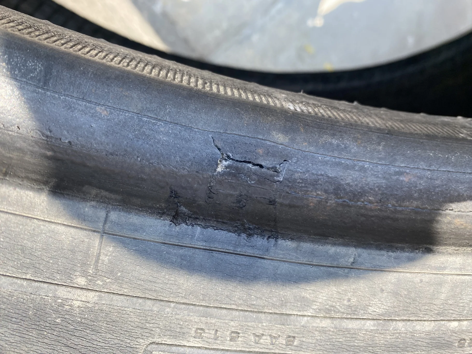 Used 60% 480/80R46 Michelin AgriBib  R-1W 158A8/158B TL - Fair Condition (Sidewall Cuts, St image 3