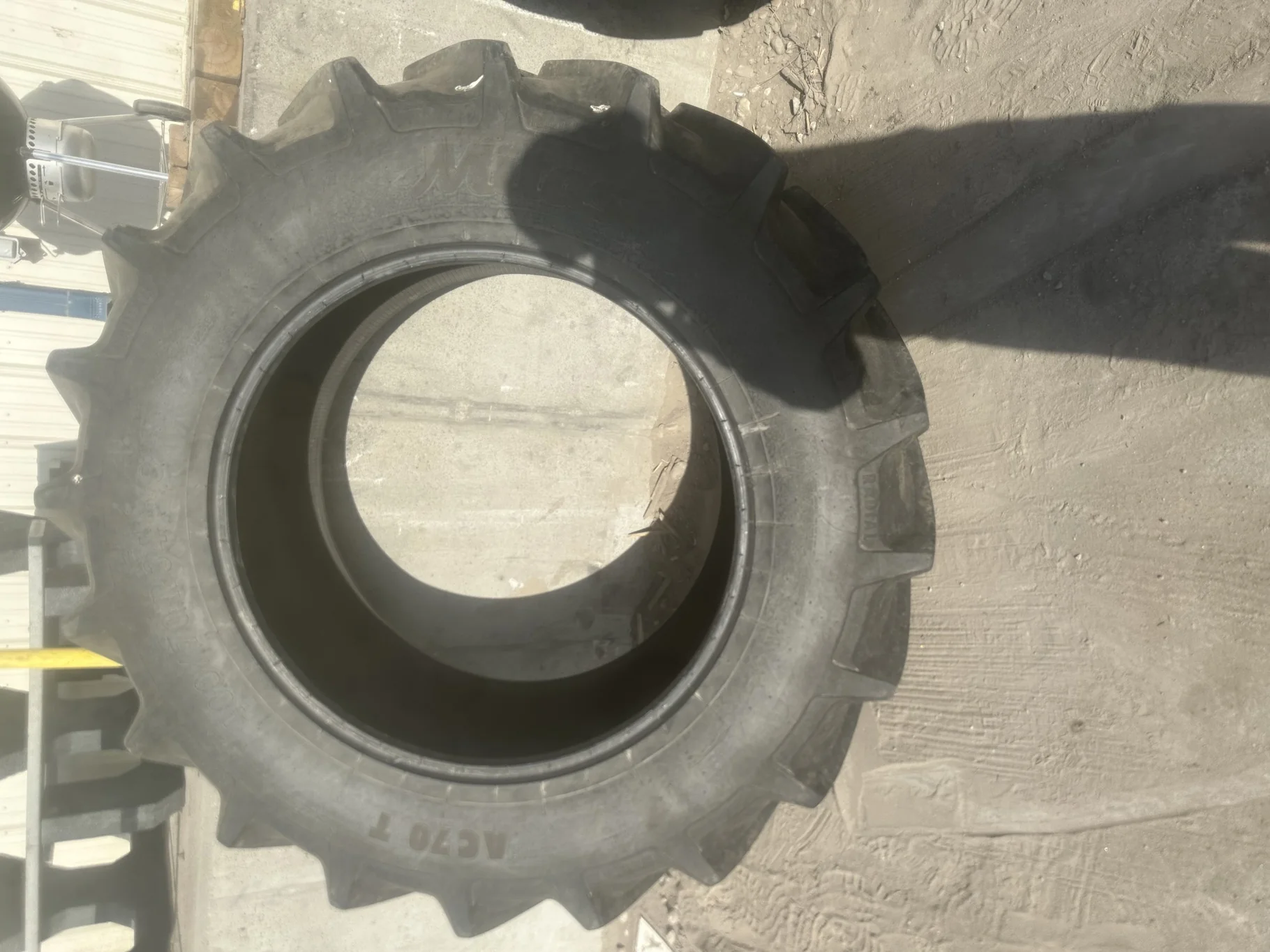 Used 80% 480/70R34 Mitas AC70 G 143A8/143B TL - Good Condition (Stubble, Lug Cuts, Slight W image 2