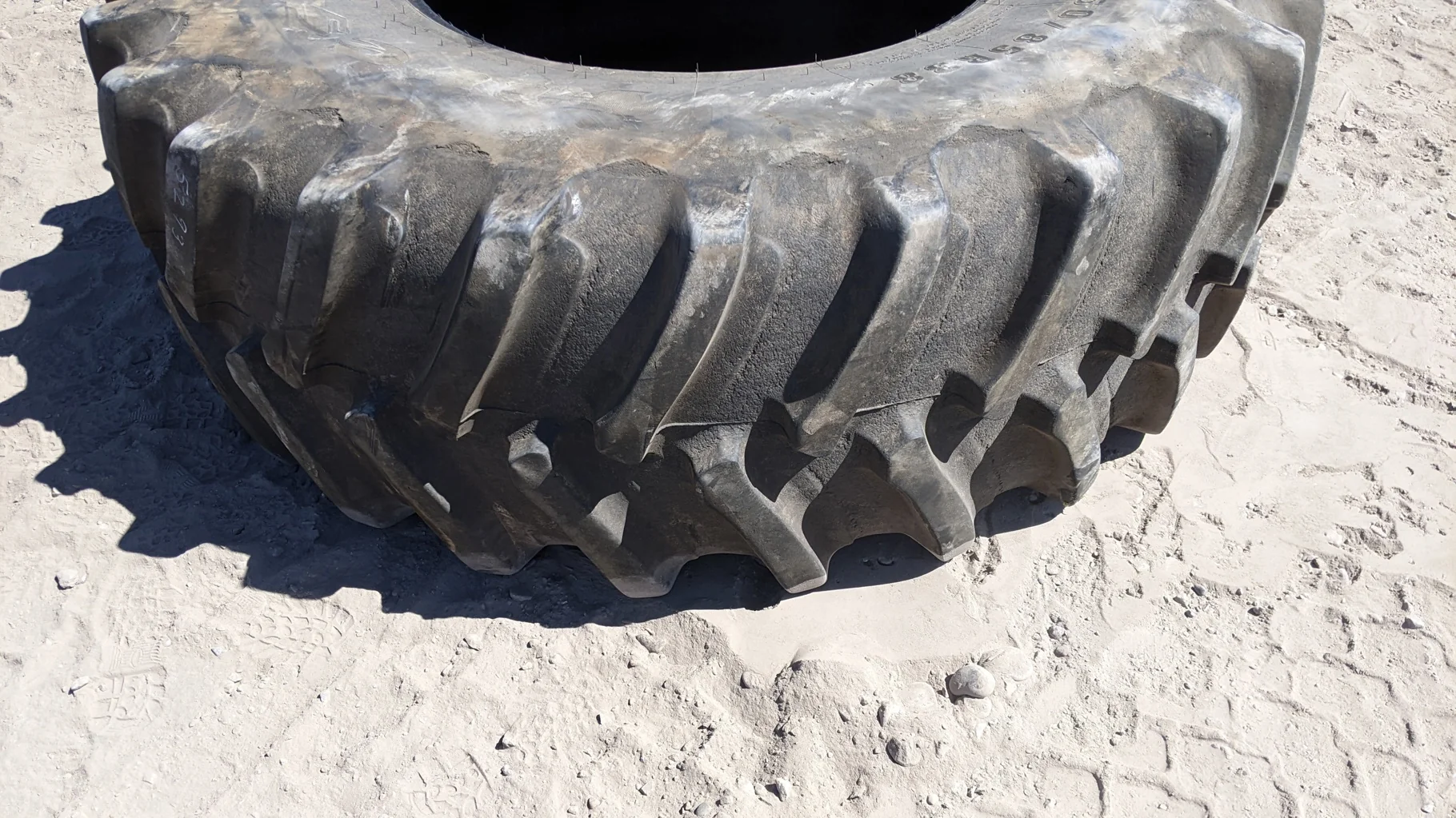 Used 85% 650/85R38 Firestone Radial Deep Tread 23 R-1W 166D TL, (Stubble, Road Wear) image 2