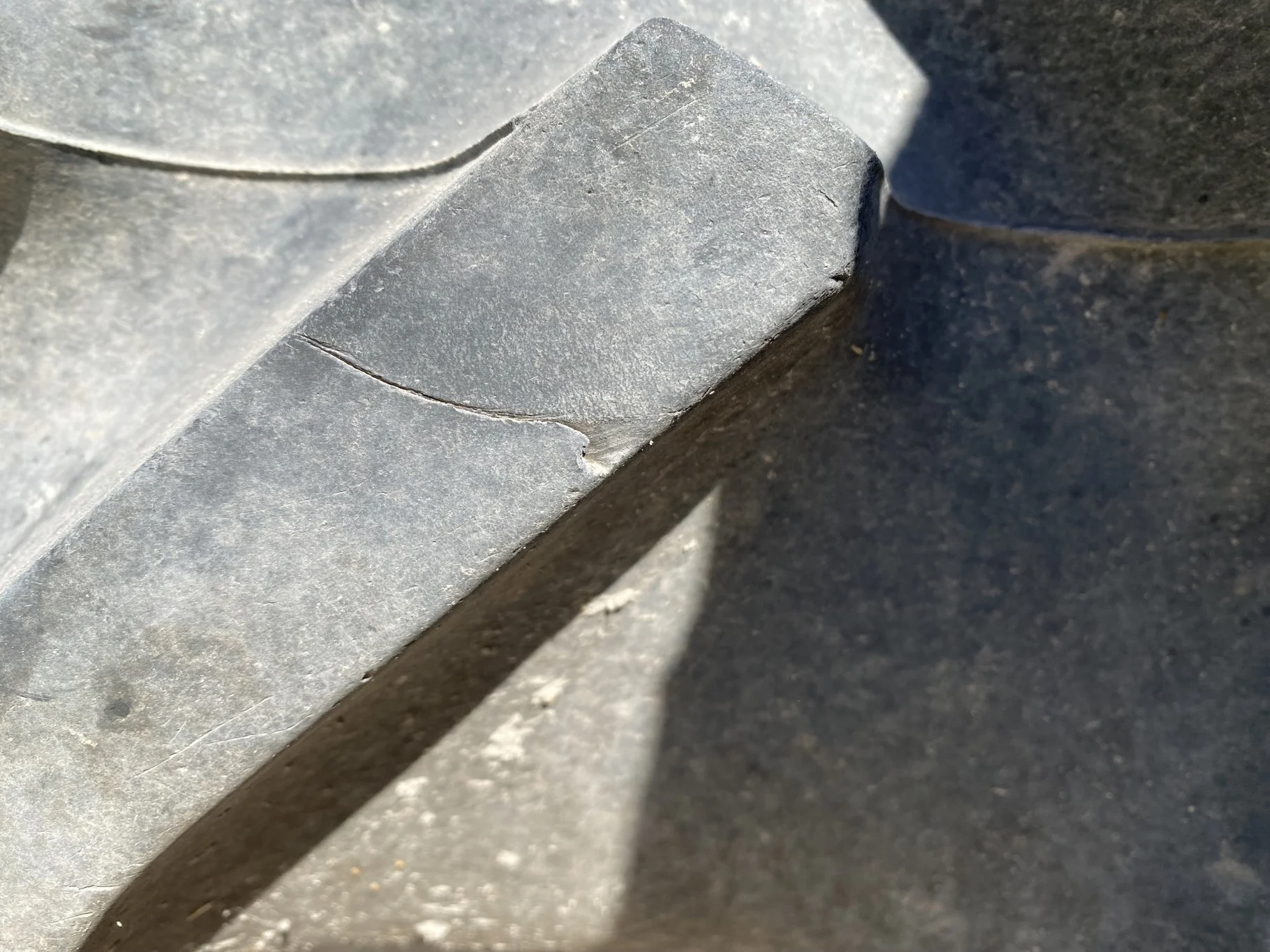 Used 95% 380/90R50 Goodyear Radial DT800 R-1W (151A8) TL - lug stubble, lug cuts image 5