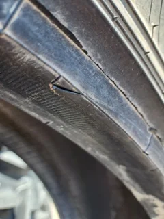 Used 94% IF520/85R42 Goodyear Optitrac 169D ( side wall cut; lug stubble; Between tread cuts) image 5