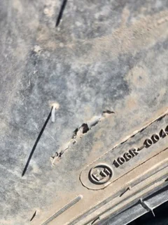 Used 94% IF520/85R42 Goodyear Optitrac 169D ( side wall cut; lug stubble; Between tread cuts) image 7