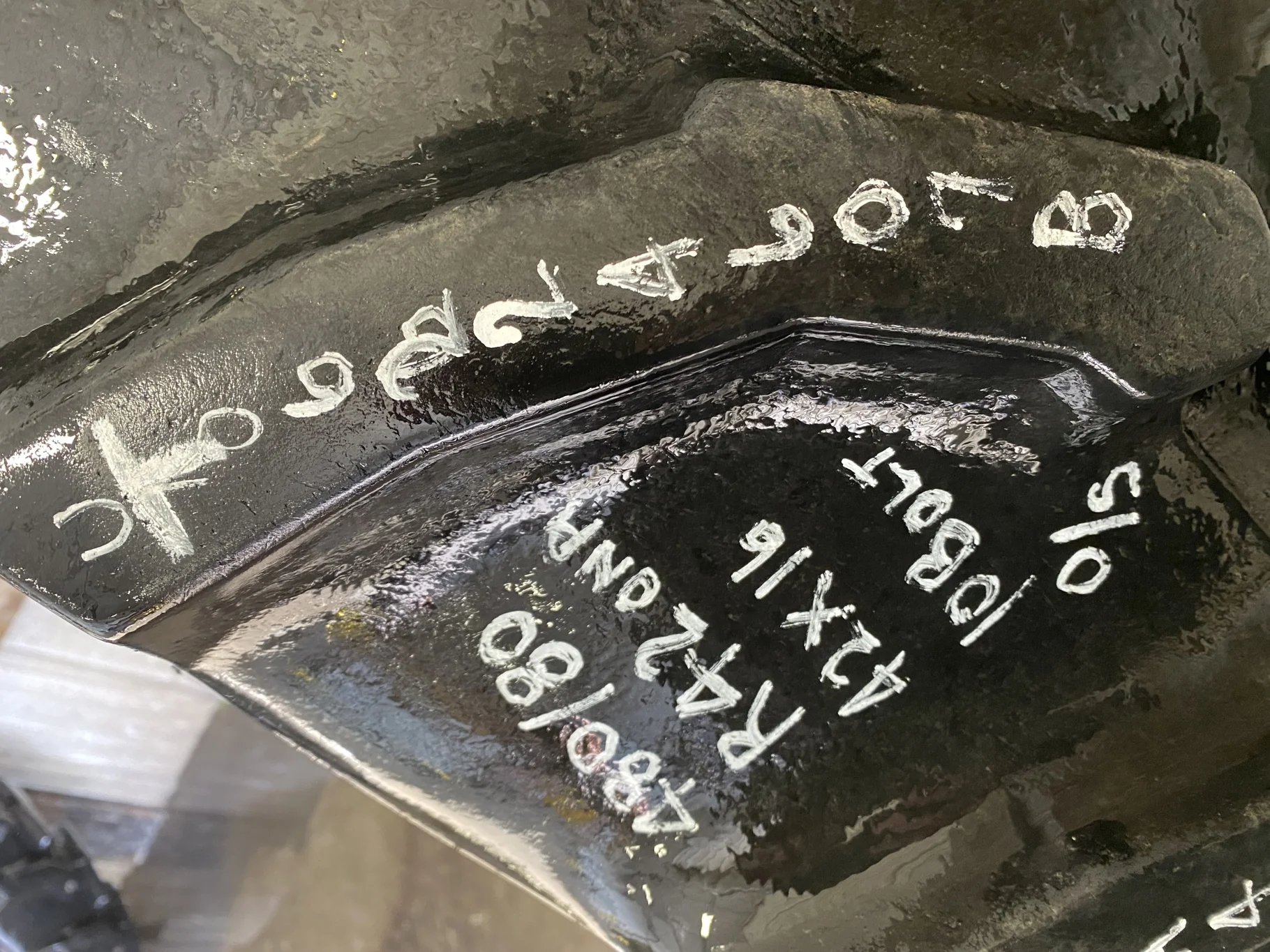 Used 85% 480/80R42 Goodyear Ultra Torque Plus Radial R-1 (154A8/B) TL - Good Condition (Stubble, Lug