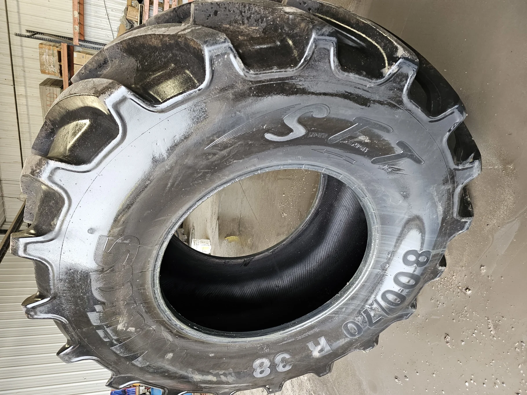 Used 90% 800/70R38 CHO Mitas SFT 181D/184A8 TL - Excellent Condition (Lug Stubble)