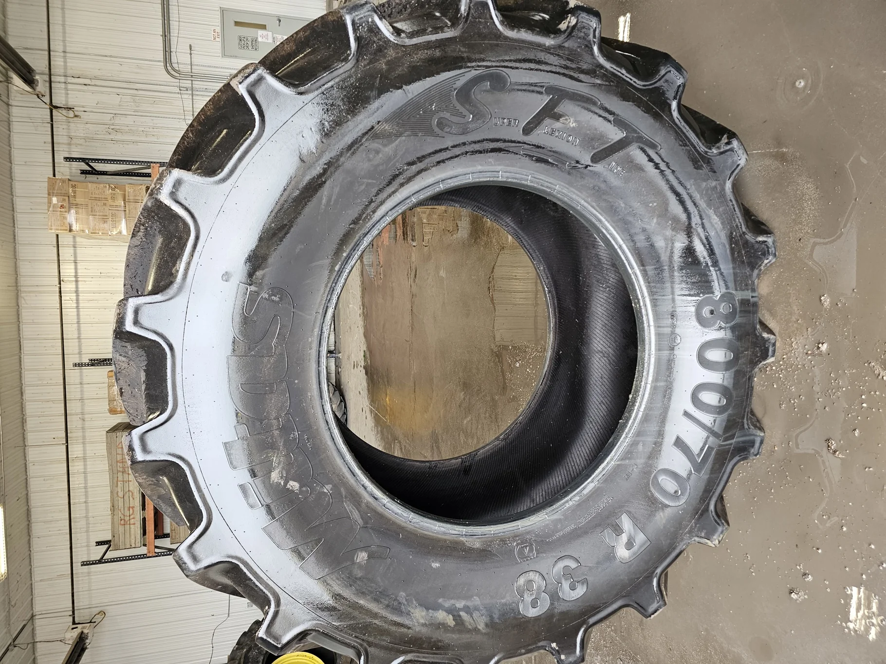 Used 90% 800/70R38 CHO Mitas SFT 181D/184A8 TL - Excellent Condition (Lug Stubble) image 2