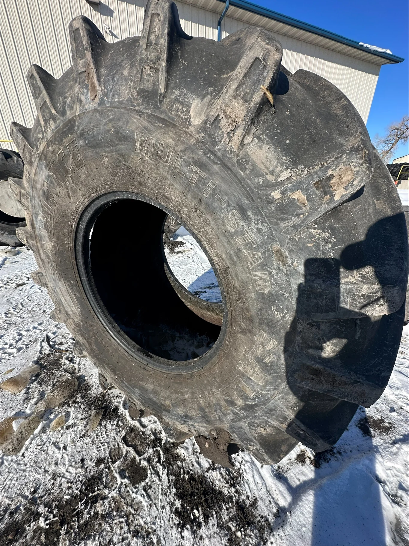 Used 85% 900/60R32 Alliance 376 Multistar Steel Belted R-1 (185A8) (Weathering, Stubble, Lug Stubble