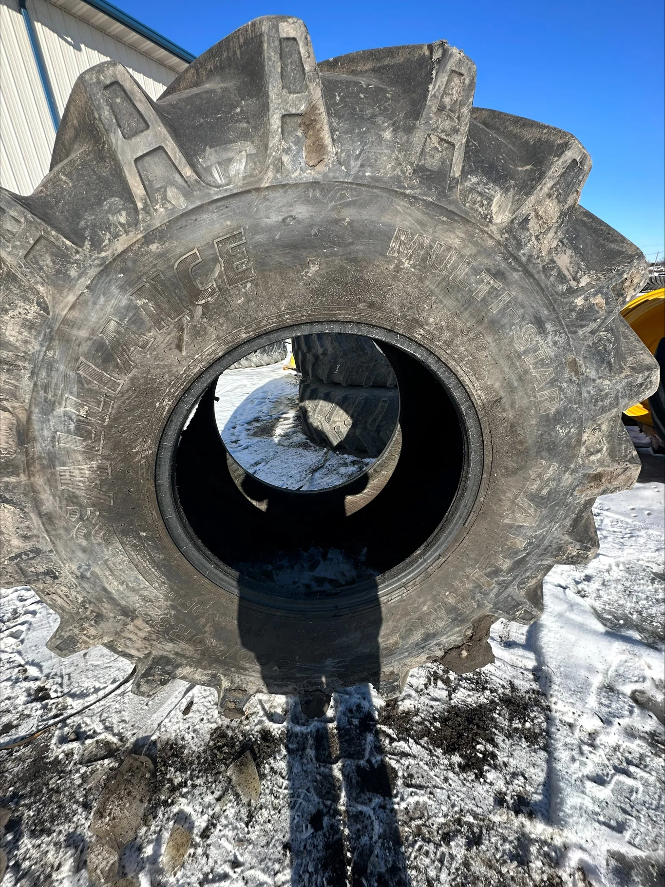 Used 85% 900/60R32 Alliance 376 Multistar Steel Belted R-1 (185A8) (Weathering, Stubble, Lug Stubble image 2