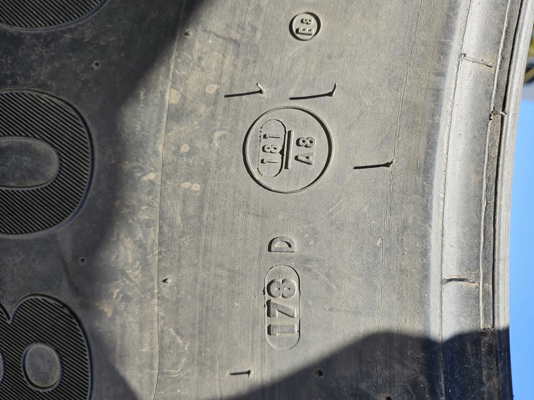 Used 80% 800/70R38 CHO Mitas SFT 178D/181A8 TL - Good Condition (Lug Stubble, Lug Cuts) image 6