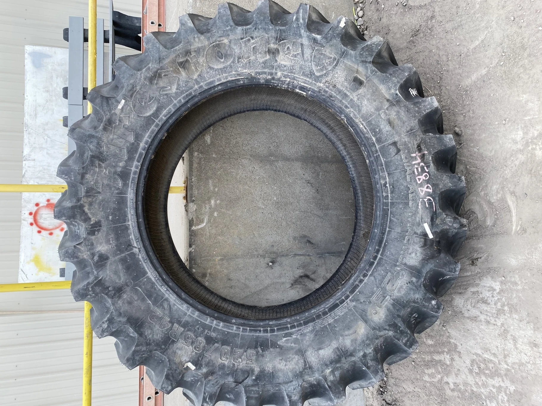 Take Off 520/85R42 Firestone Radial All Traction 23 R-1W 157B TL - Excellent Condition   (Lug CUts)