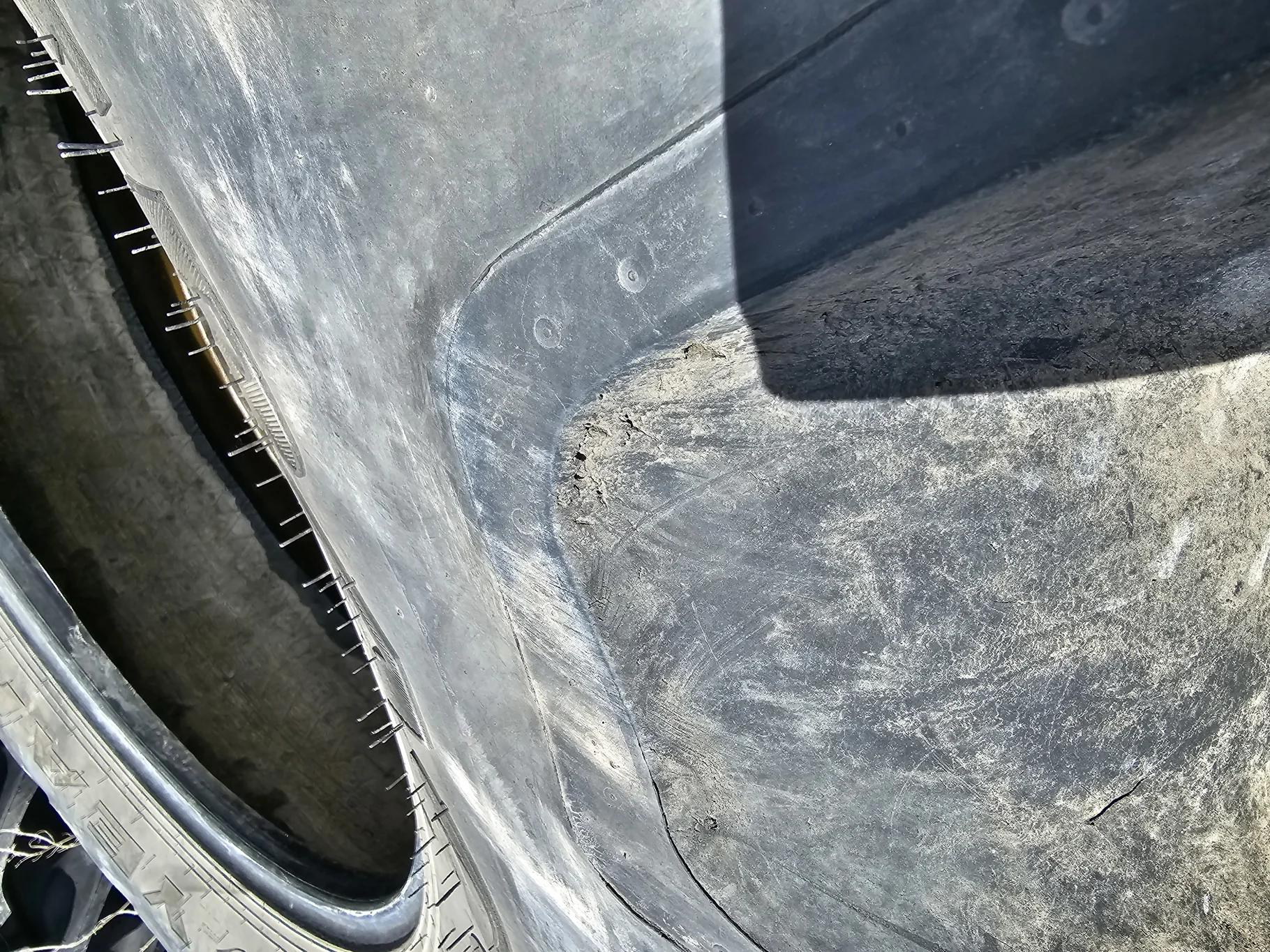 Used 90% 650/65R38 Goodyear Optitrac R-1W (166D) TL (Stubble, Lug Cuts, Slight Weathering) - Good Co image 5