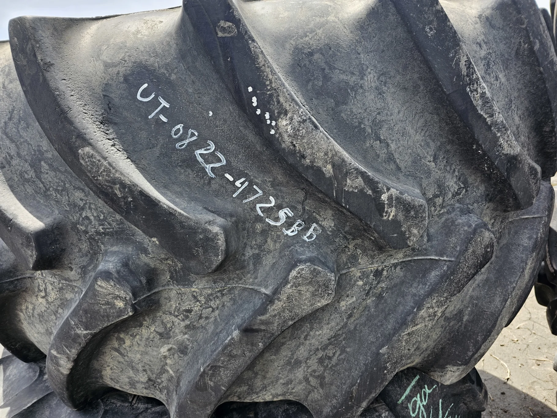 Used 70% 750/65R26 Firestone Radial All Traction DT R-1W (169B) TL (Stubble, Lug Cuts, Uneven Tread image 3