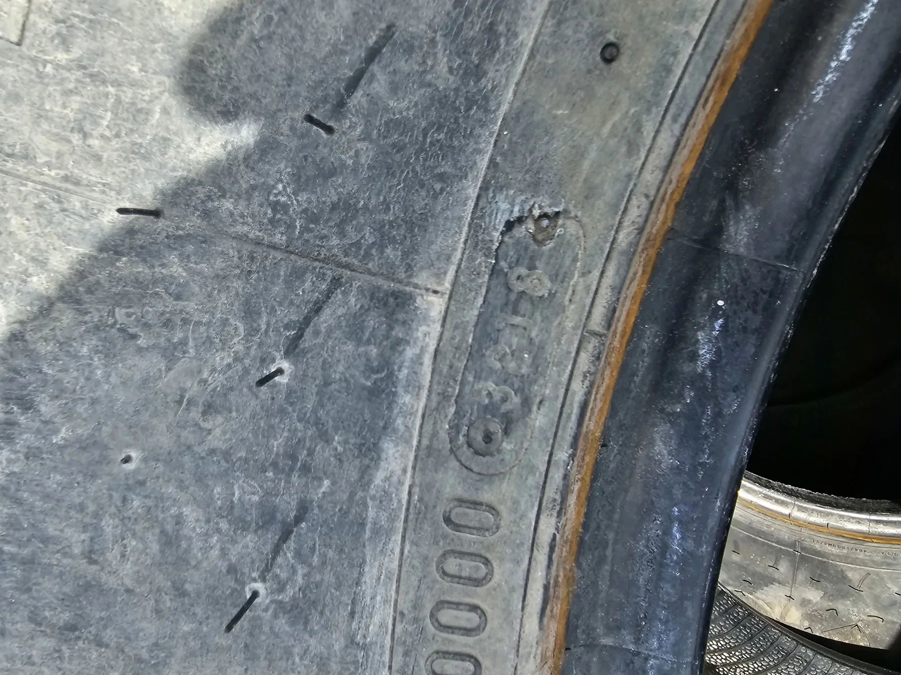 Used 70% 750/65R26 Firestone Radial All Traction DT R-1W (169B) TL (Stubble, Lug Cuts, Uneven Tread image 6