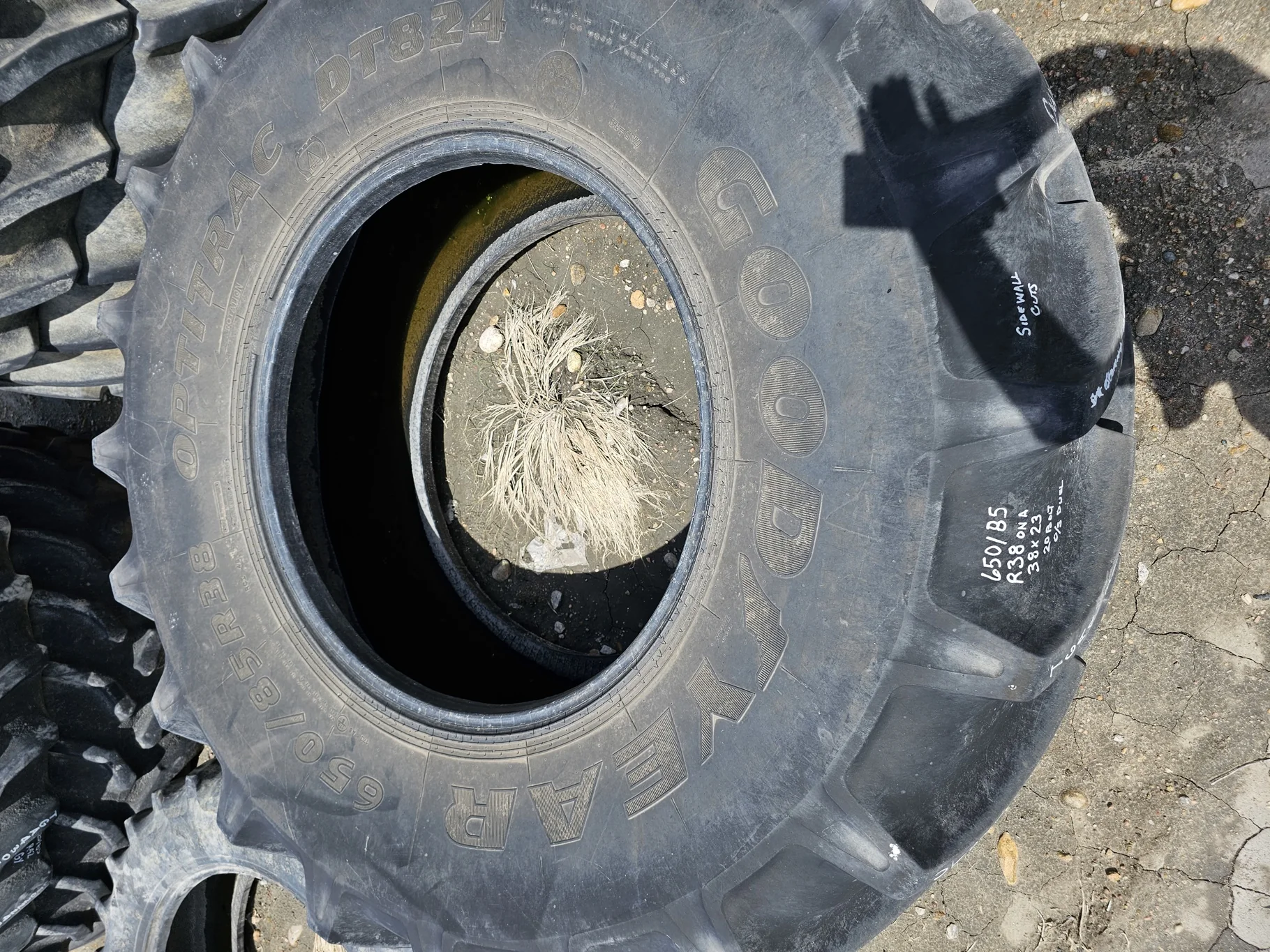 Used 95% 650/85R38 Goodyear Optitrac (173D) R-1W TL