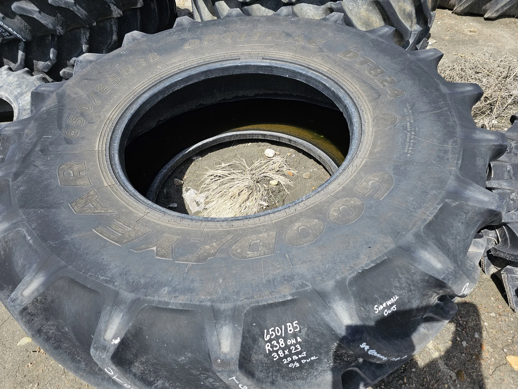 Used 95% 650/85R38 Goodyear Optitrac (173D) R-1W TL image 2