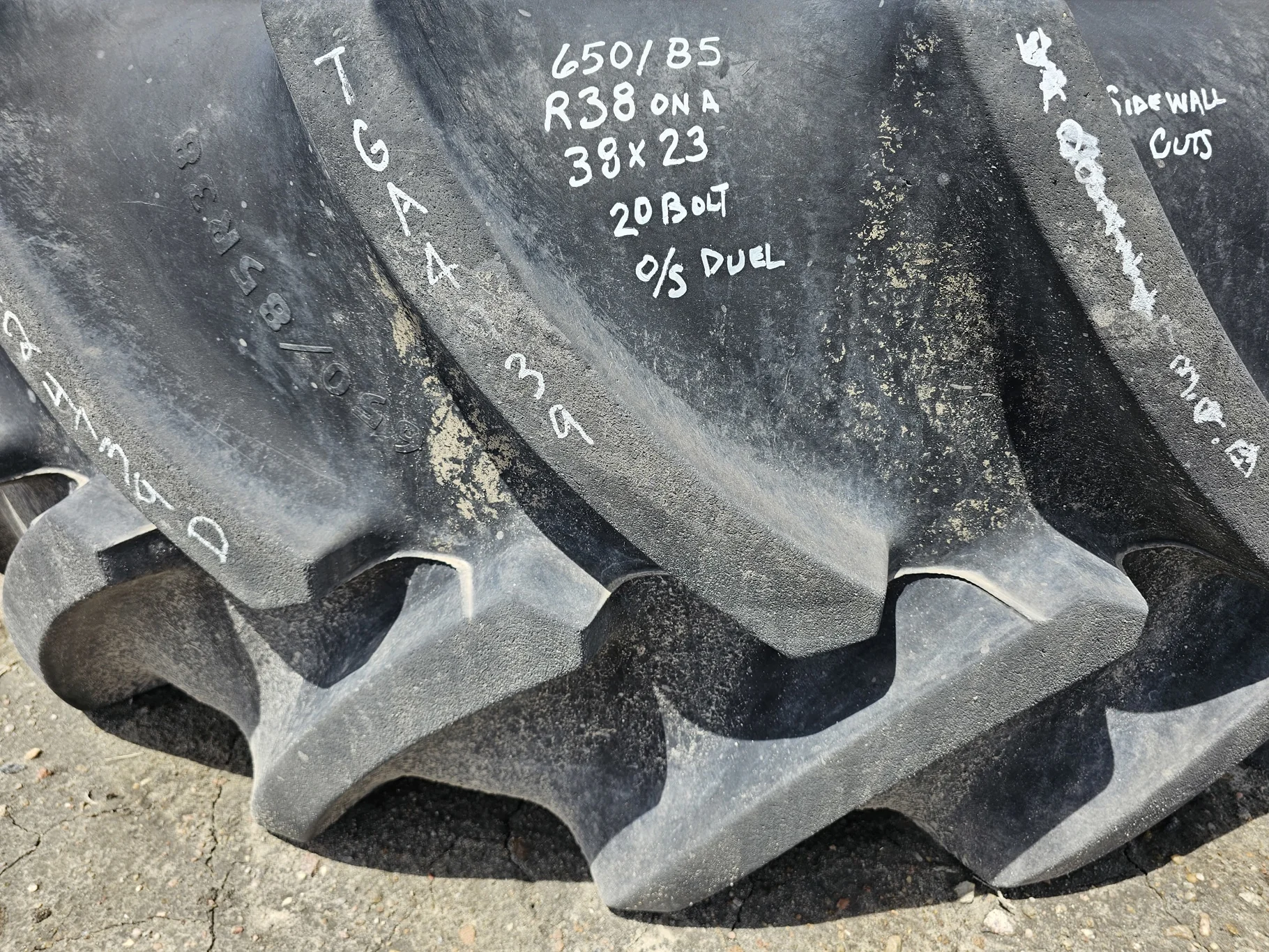 Used 95% 650/85R38 Goodyear Optitrac (173D) R-1W TL image 3