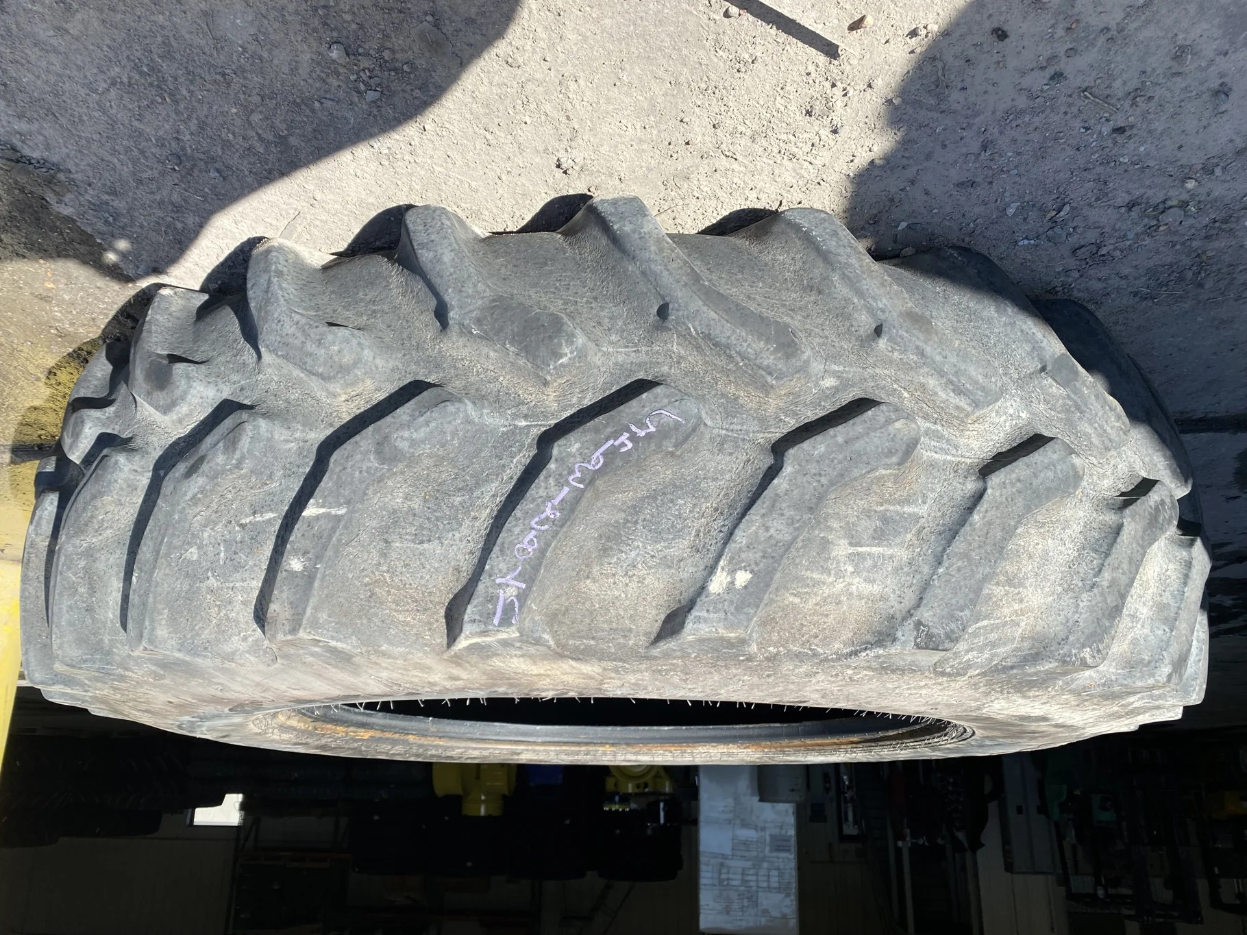 Used 70% 520/85R42 Goodyear Dyna Torque Radial 157A8/B R-1 TL (split between lugs) - Good Condition image 2