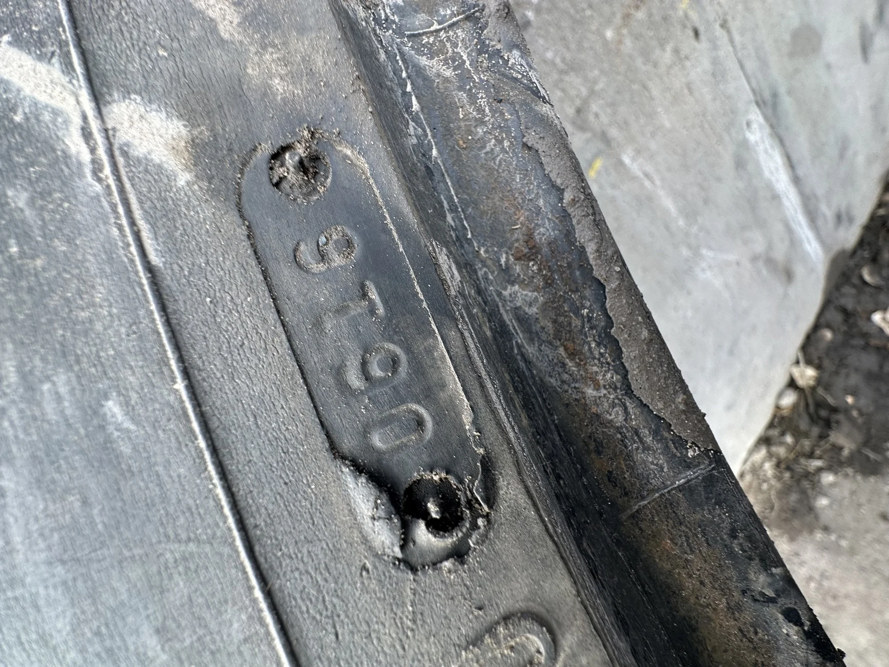 Used 65% 380/90R54 Firestone Radial 9000 R-1W (152B) TL (Lug Cuts, Weathering, Sidewall) - Poor Cond image 6