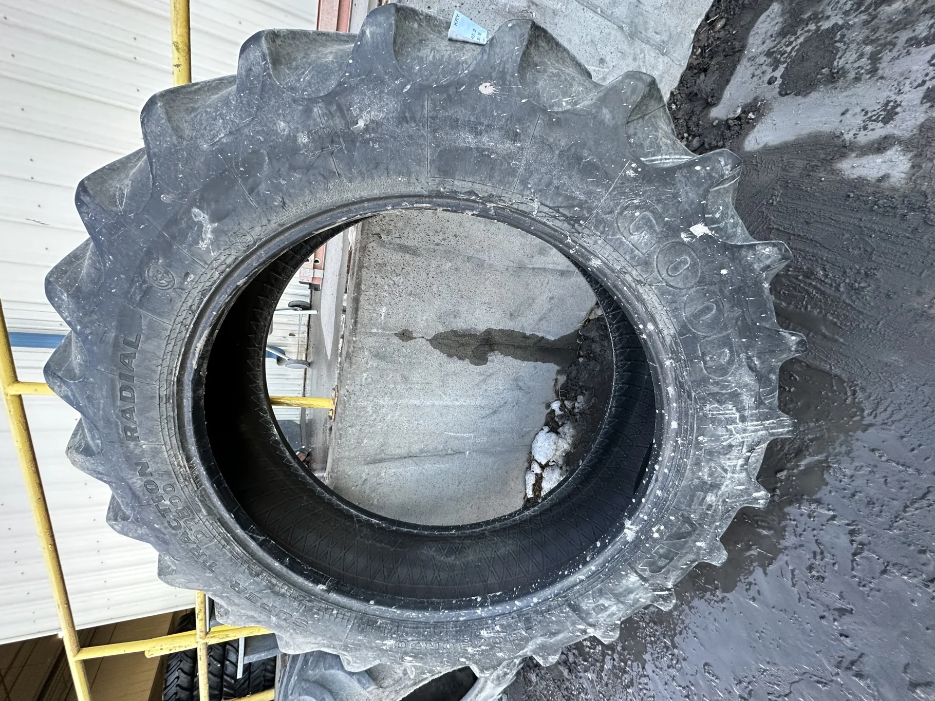 Used 60% 480/80R50 Goodyear Super Traction Radial R-1W 159A8 - Poor Condition  _x000D_
(Weathering,