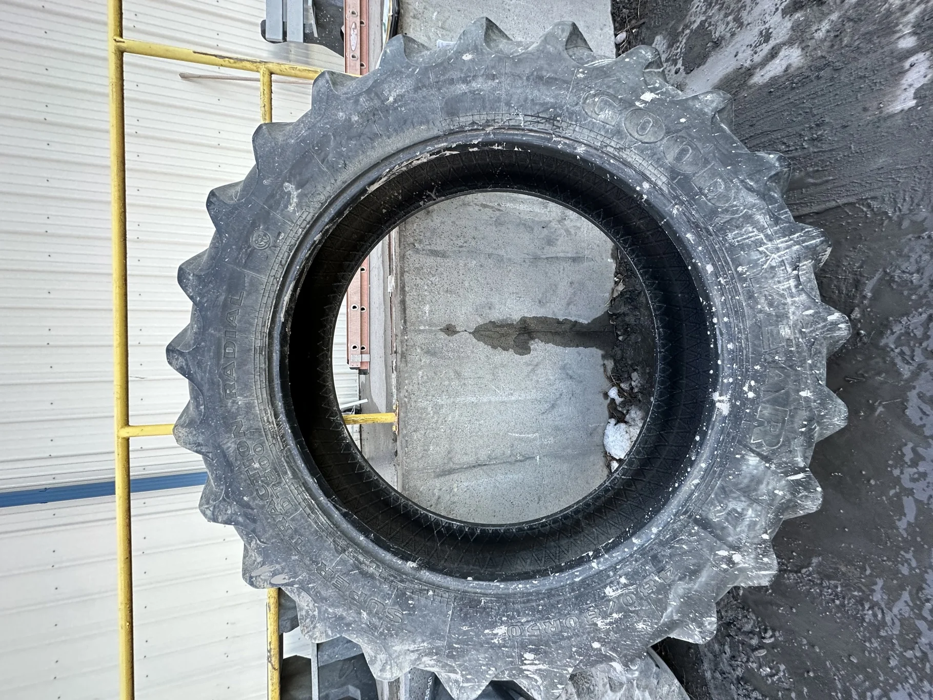 Used 60% 480/80R50 Goodyear Super Traction Radial R-1W 159A8 - Poor Condition  _x000D_
(Weathering, image 2