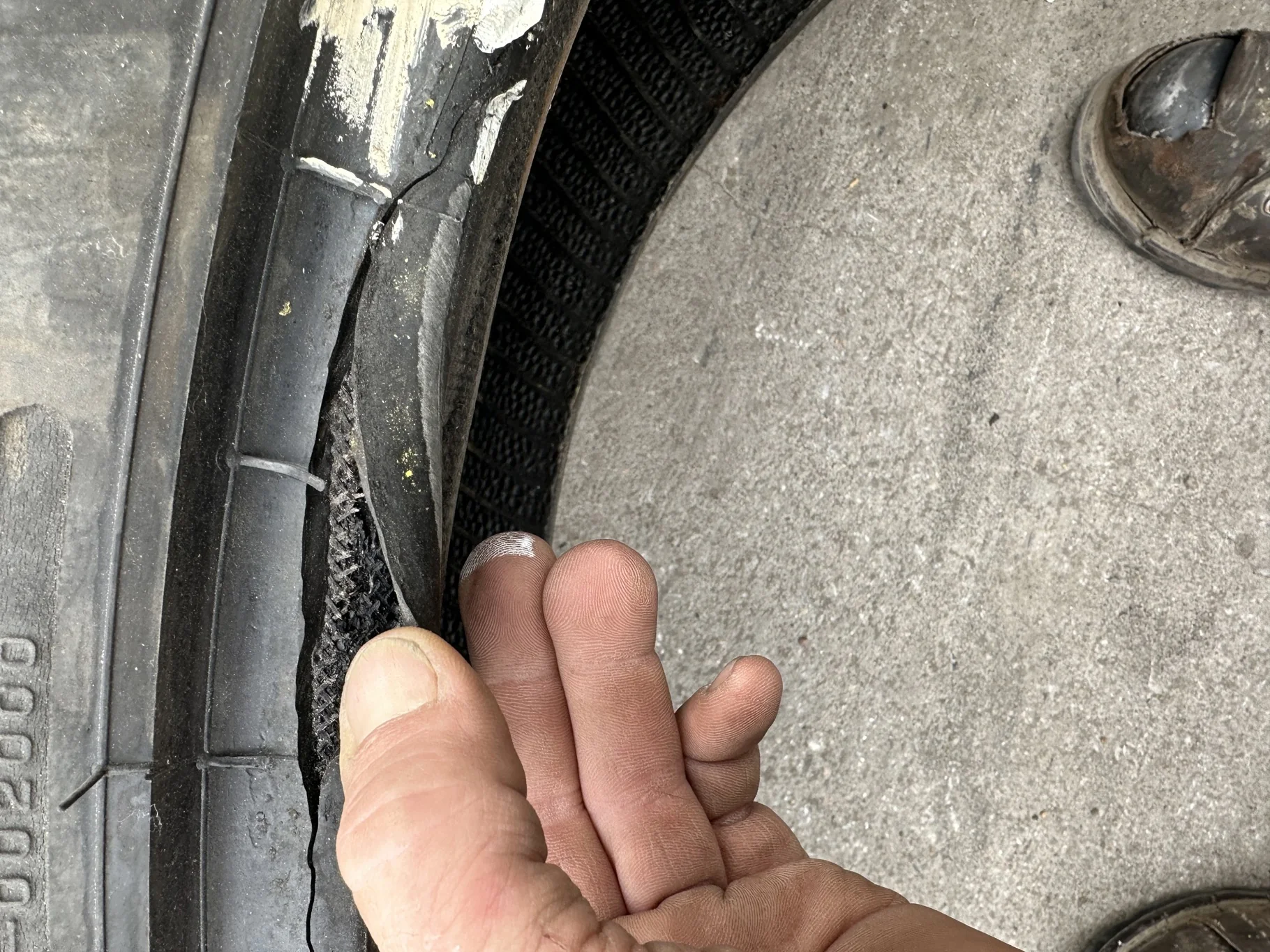 Used 80% 420/85R34 Firestone Radial All Traction DT R-1W (147B) TL (Bead Damage, Stubble, Lug Stub image 8