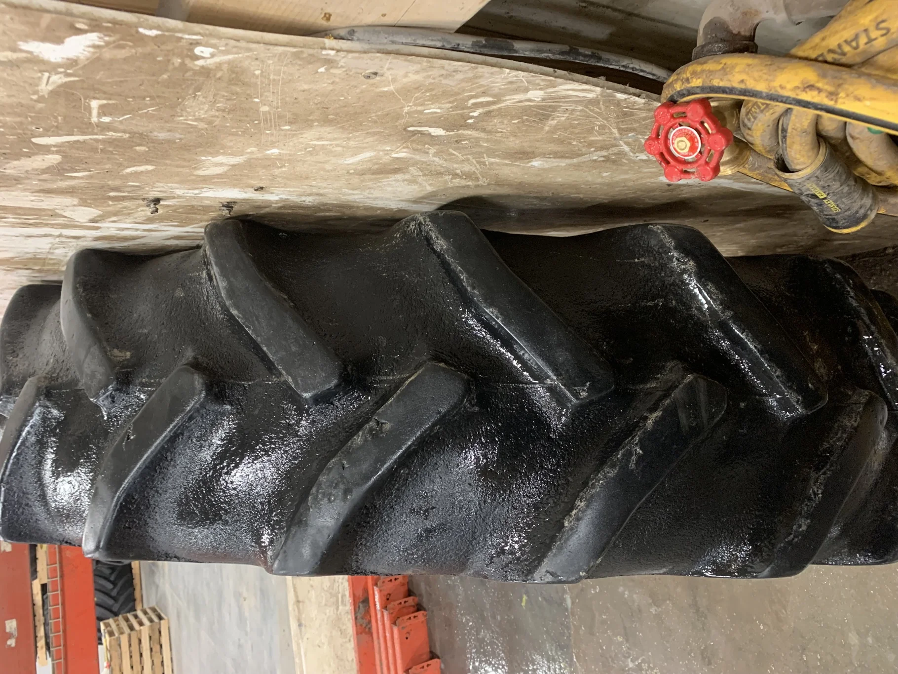 Used 30% 380/80R38 Goodyear Super Traction DT800 R-1W (142A8/B) - Fair Condition ( Lug Cuts, Stubble image 3