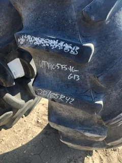 Used 90% 520/85R42 Firestone RAT 23 R-1 (157B) TL (Stubble;Side wall cut; rubbed)