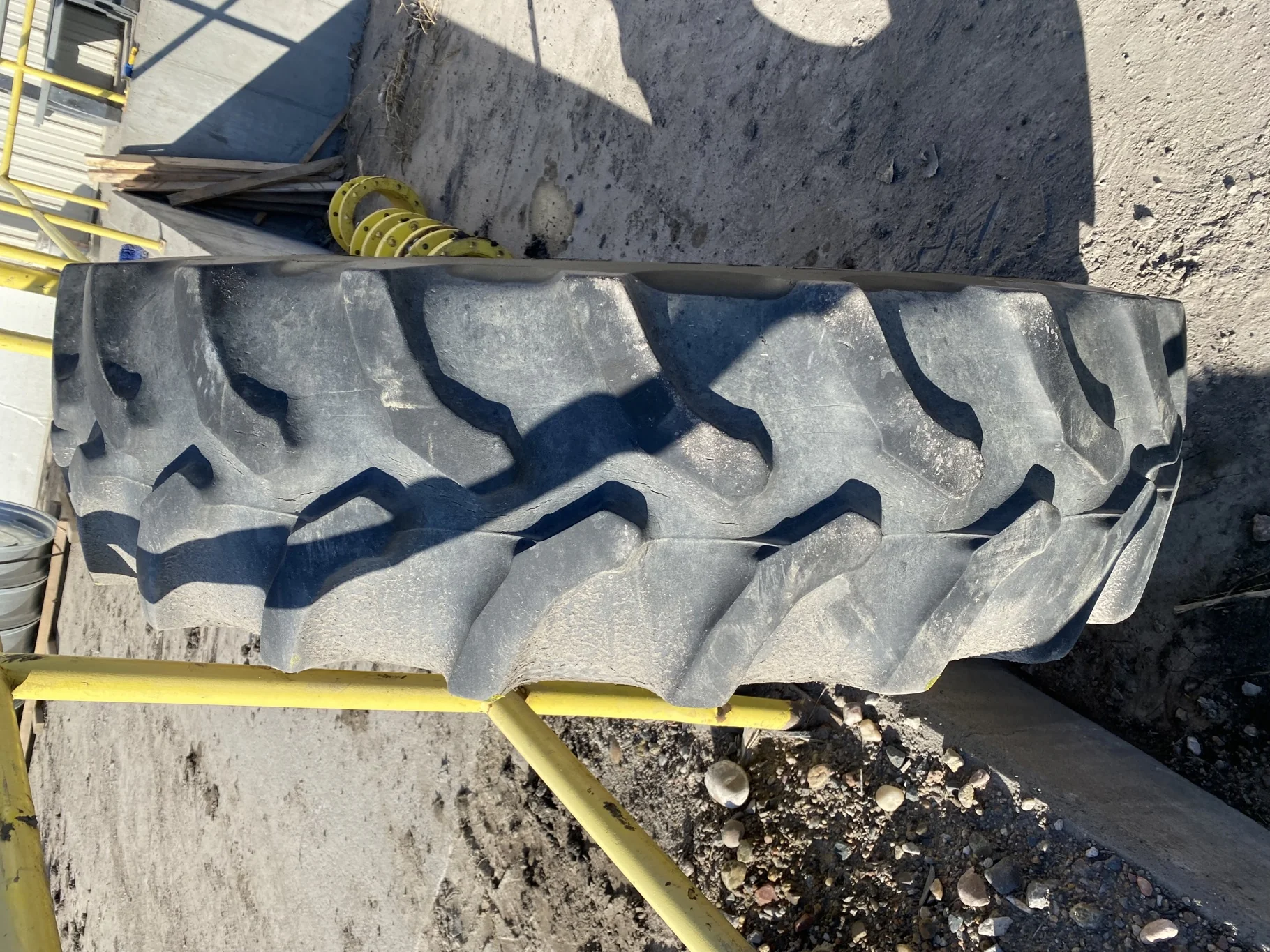 Used 40% 380/85R34 Goodyear Ultra Torque Radial DT712 137A8 TL - lug cuts, stubble, weathering, road image 3